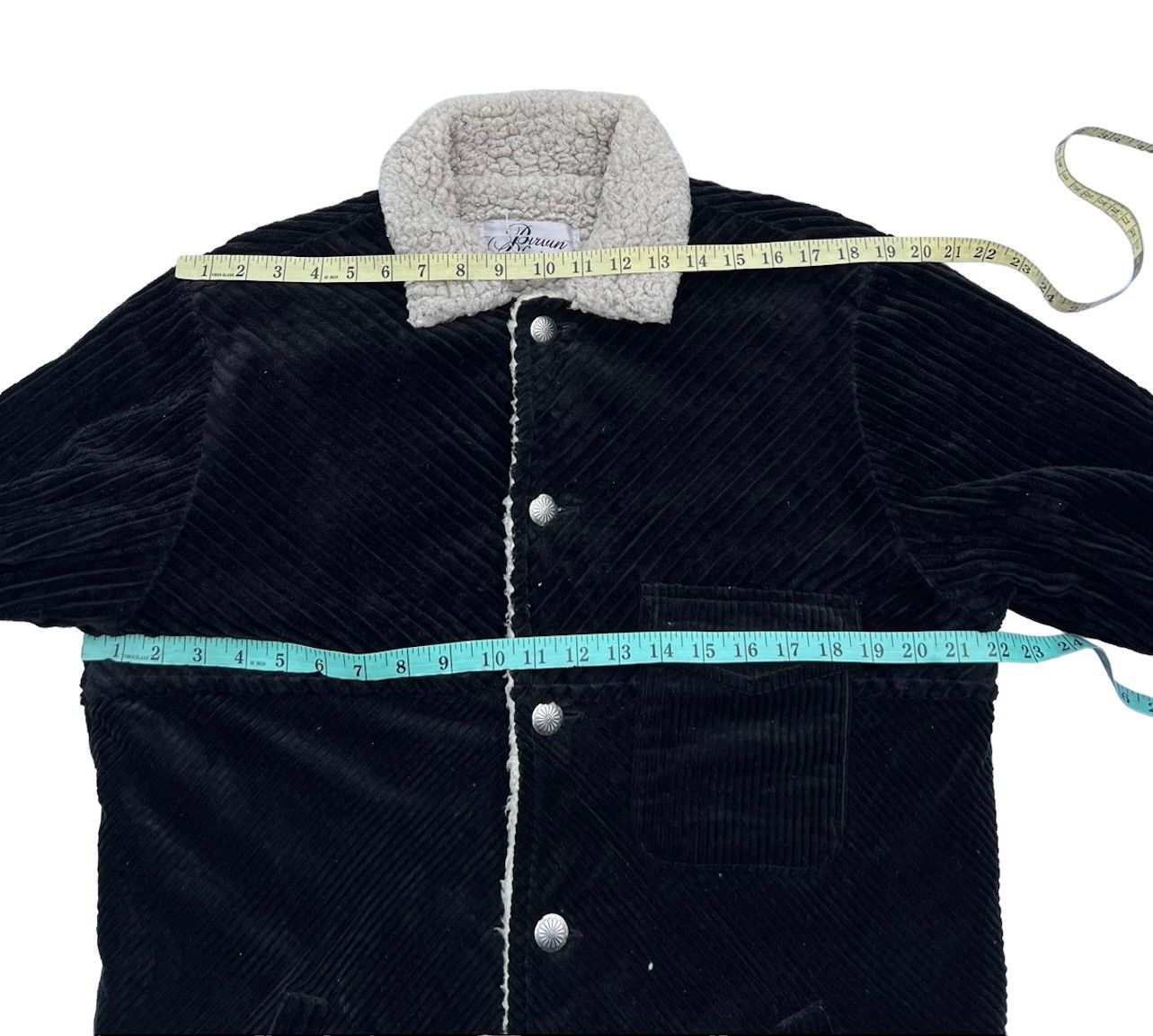 Vintage Birvin Uniform Japan Black Cord Sherpa Lined Button Jacket Size US L / EU 52-54 / 3 - 3 Thumbnail