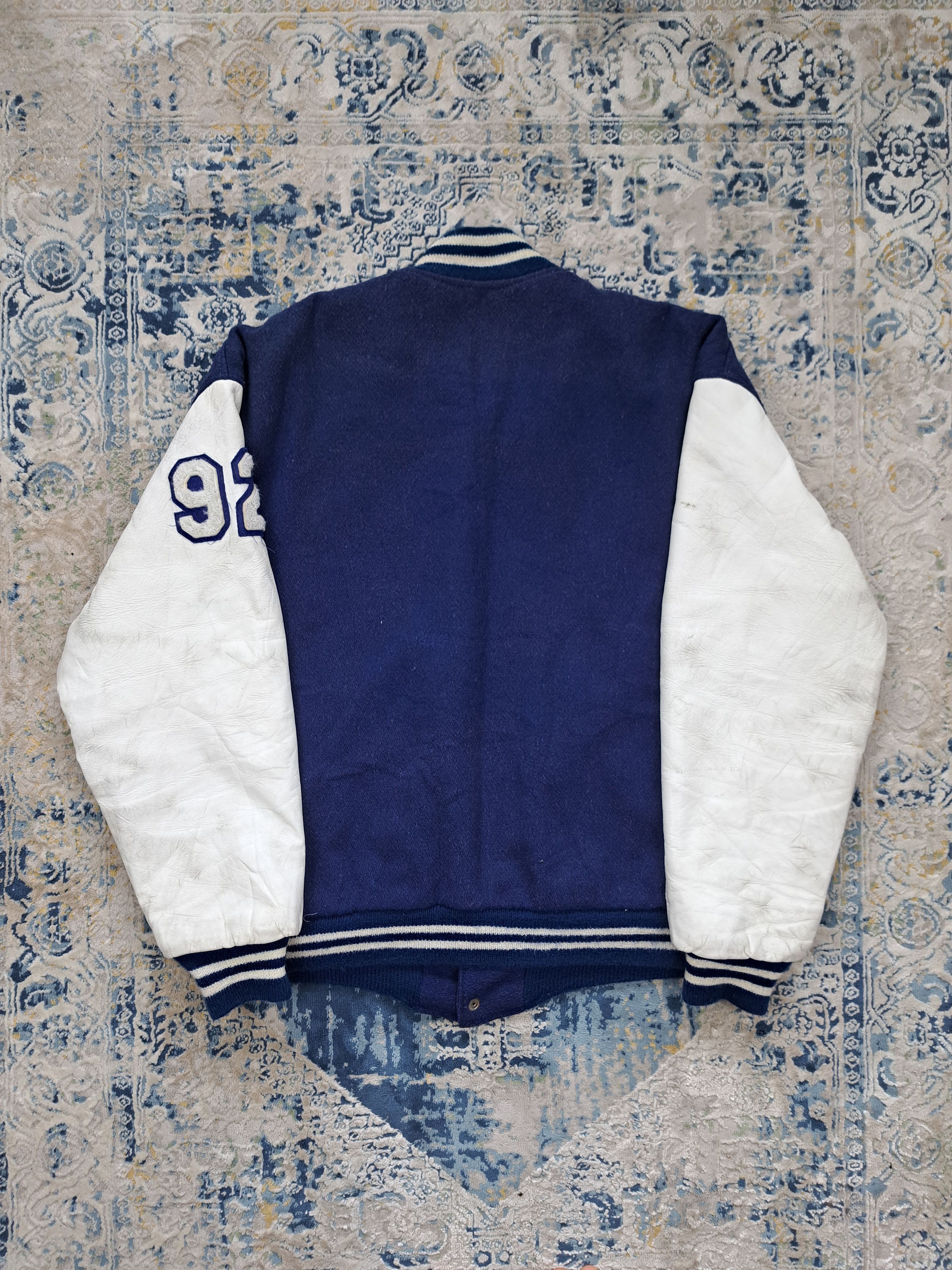 Vintage VTG 1992 Letterman Varsity Jacket Wool Leather 90s US Made Size US L / EU 52-54 / 3 - 5 Thumbnail