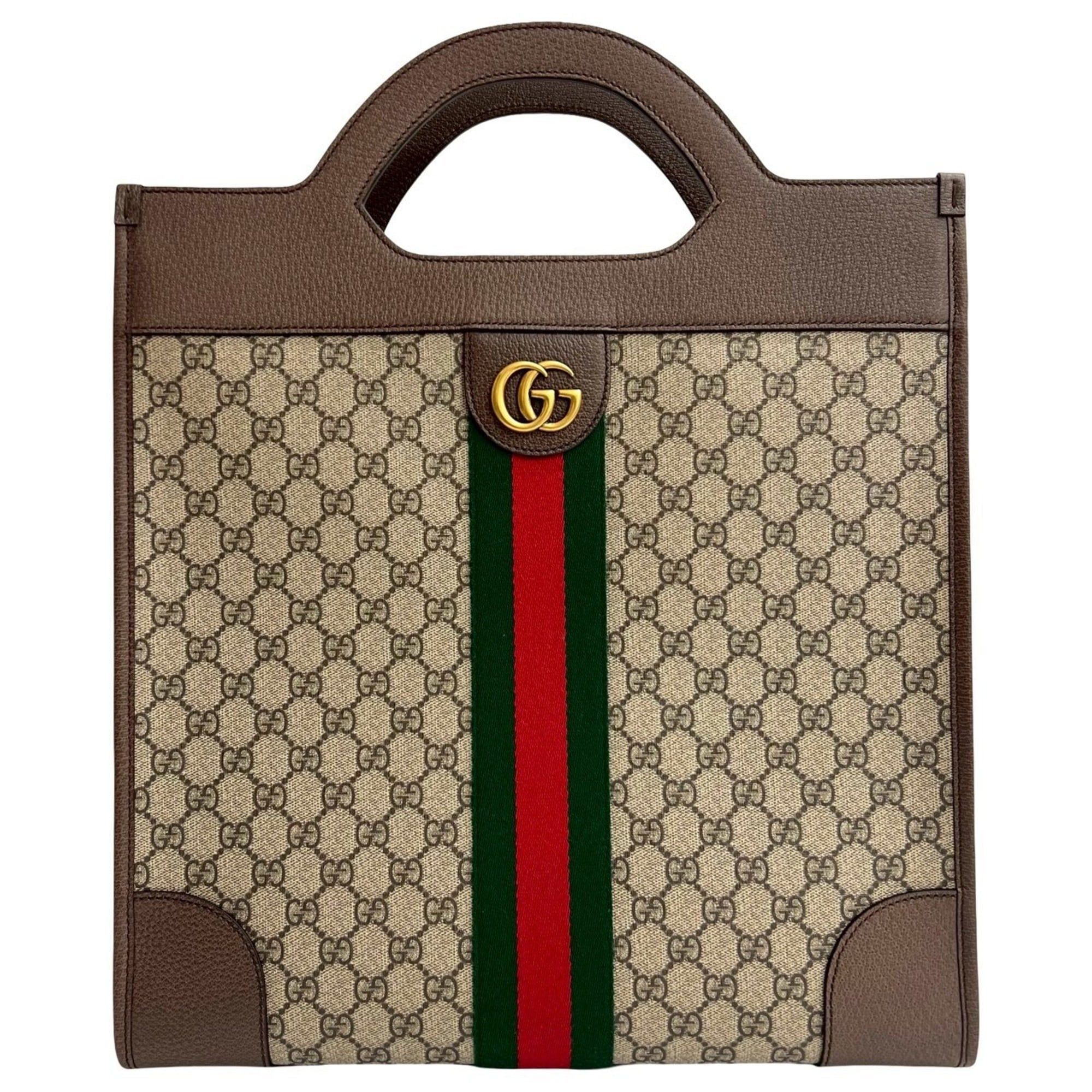 Gucci GUCCI Ophidia GG Supreme Sherry Line Leather Handbag, Tote Bag, Business Brown, 63953 Size ONE SIZE - 1 Thumbnail