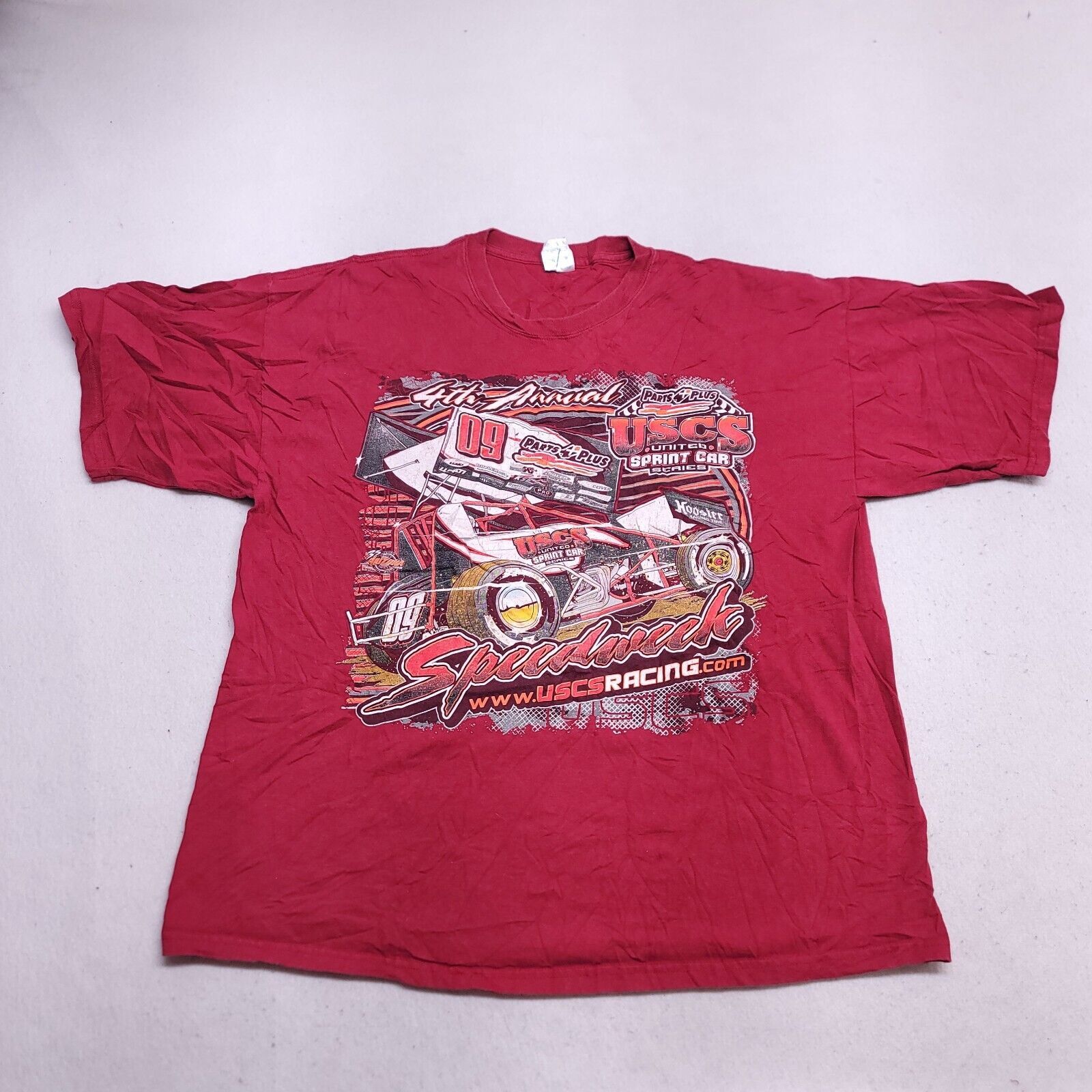 Gildan USCS Speedweek T Shirt Adult Mens Size 2XL Maroon Gildan Size US XXL / EU 58 / 5 - 2 Thumbnail