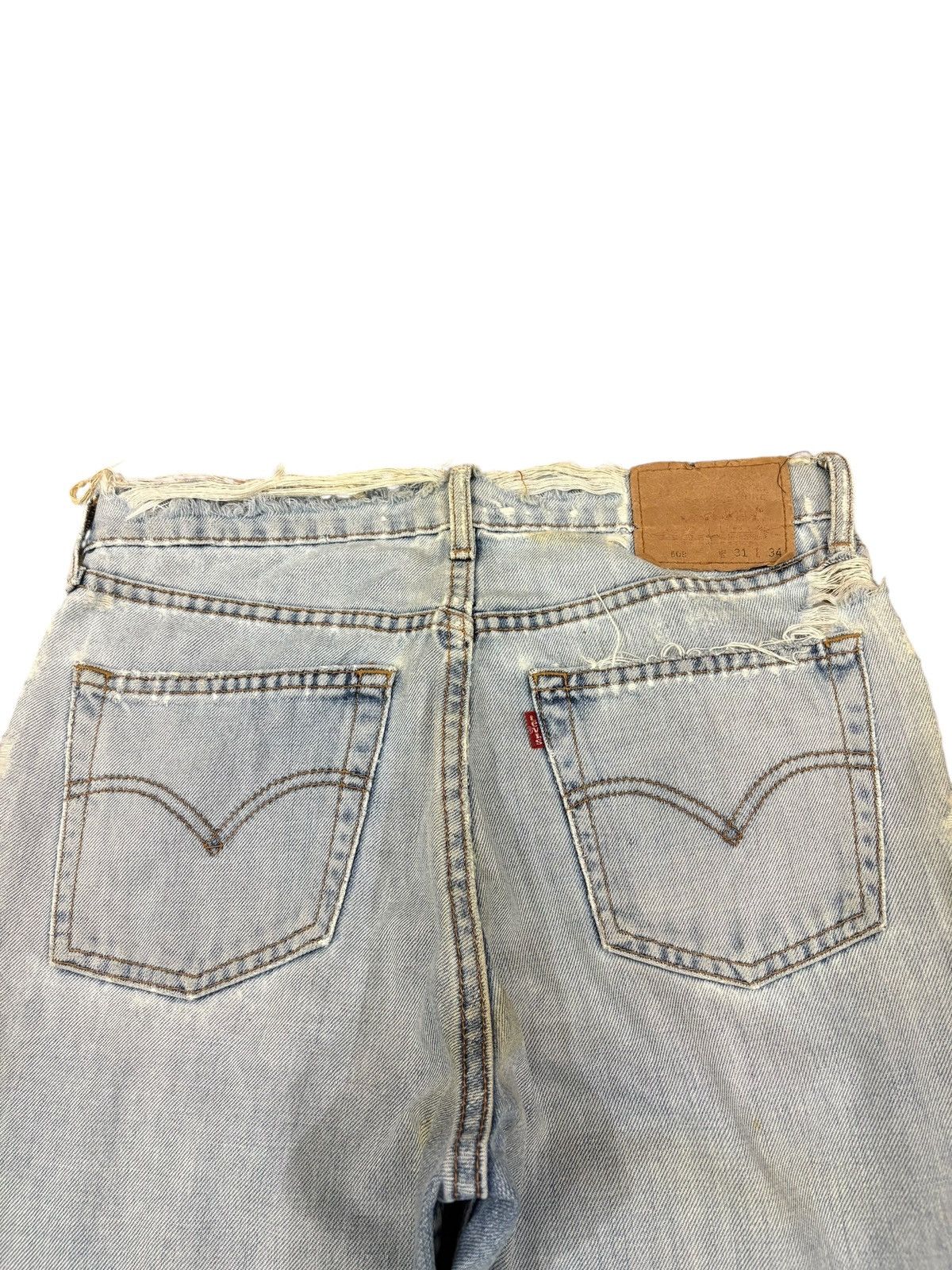 Levi's Vintage 90s Levis 508 Light Wash Distressed Loose Jeans Size US 30 / EU 46 - 8 Thumbnail