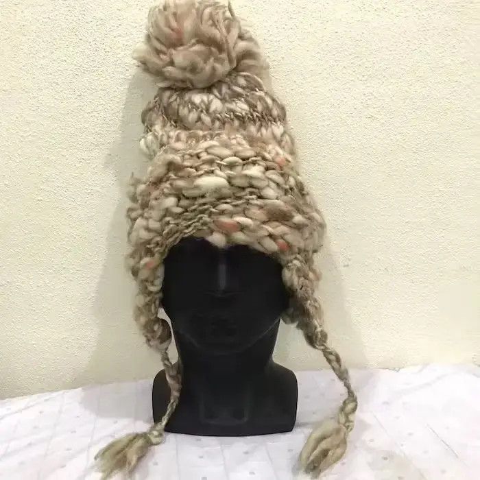 CA4LA Japanese Brand Ca4la Knit Bobble Beanie Hat Size ONE SIZE - 2 Thumbnail