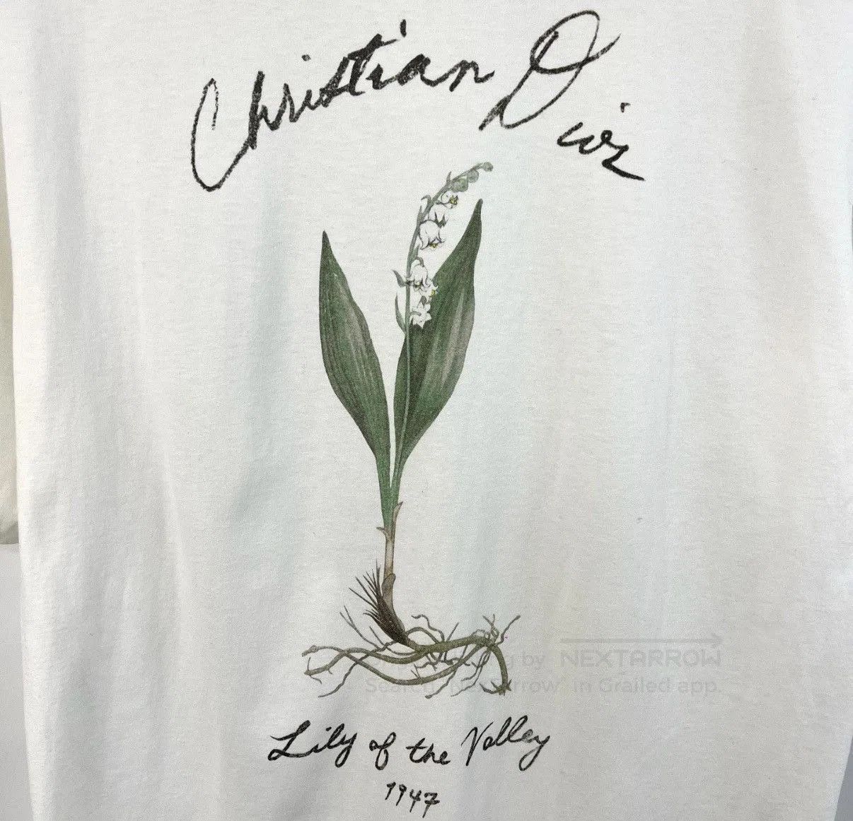 Dior White Lily of the Valley Print Short Sleeve T-Shirt. Size US XL / EU 56 / 4 - 6 Thumbnail