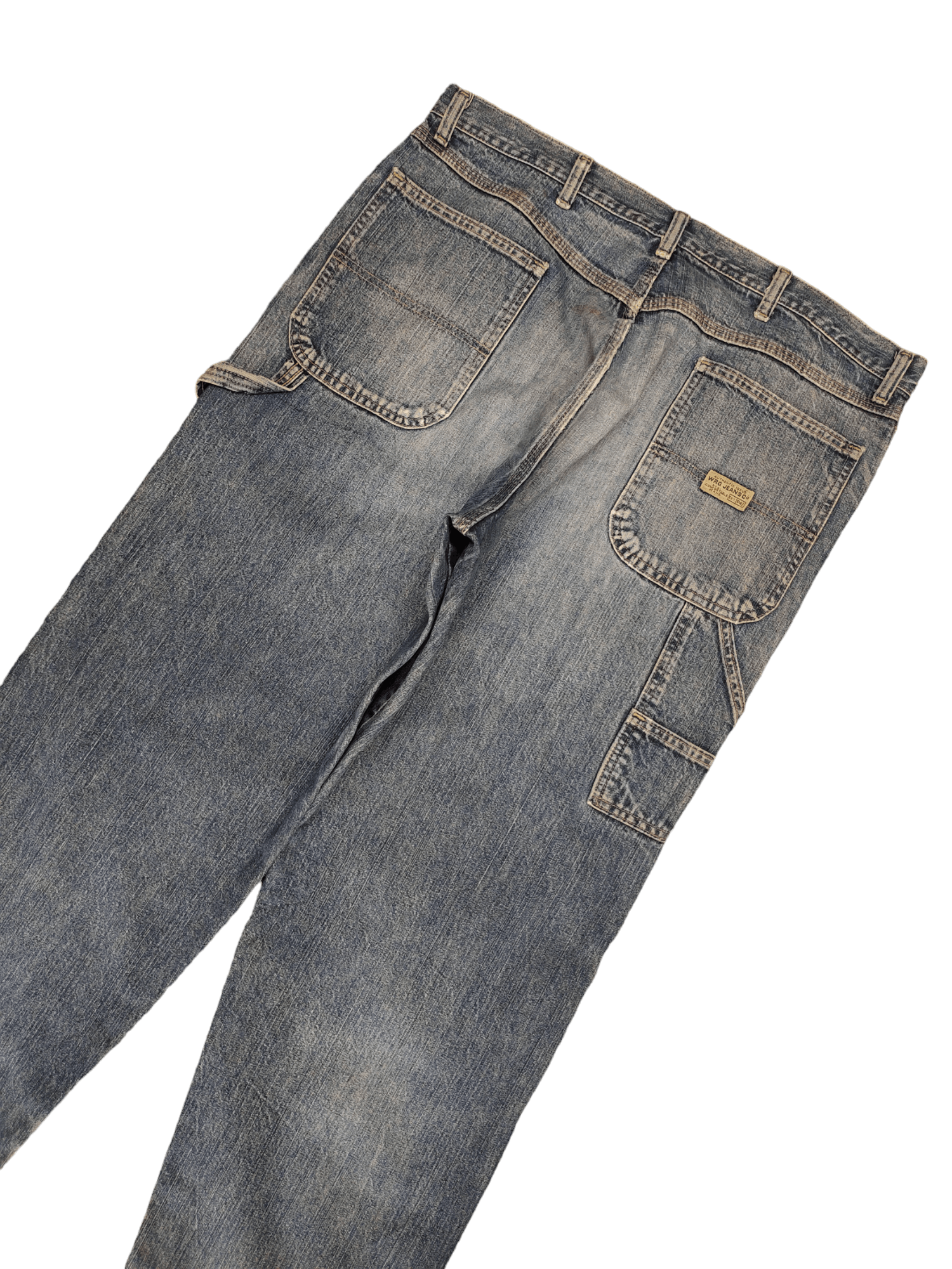 W38 Baggy Jeans Wrangler Carpenter Wide Leg Denim Y2k