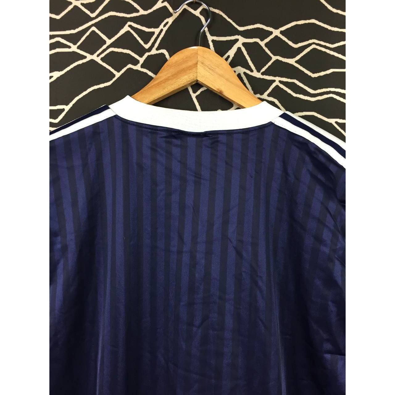Adidas × Vintage Vtg 90s Adidas V-Neck Made In Usa Jersey Size US L / EU 52-54 / 3 - 7 Thumbnail