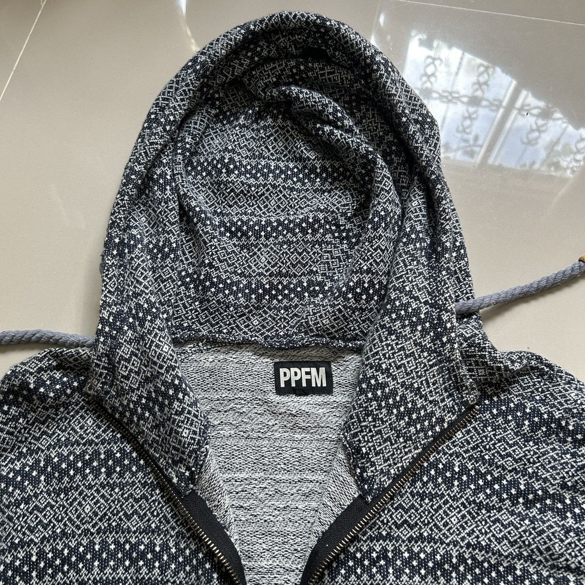 PPFM Vintage Y2K PPFM Zip-Up Knit Hoodie Size US S / EU 44-46 / 1 - 14 Thumbnail