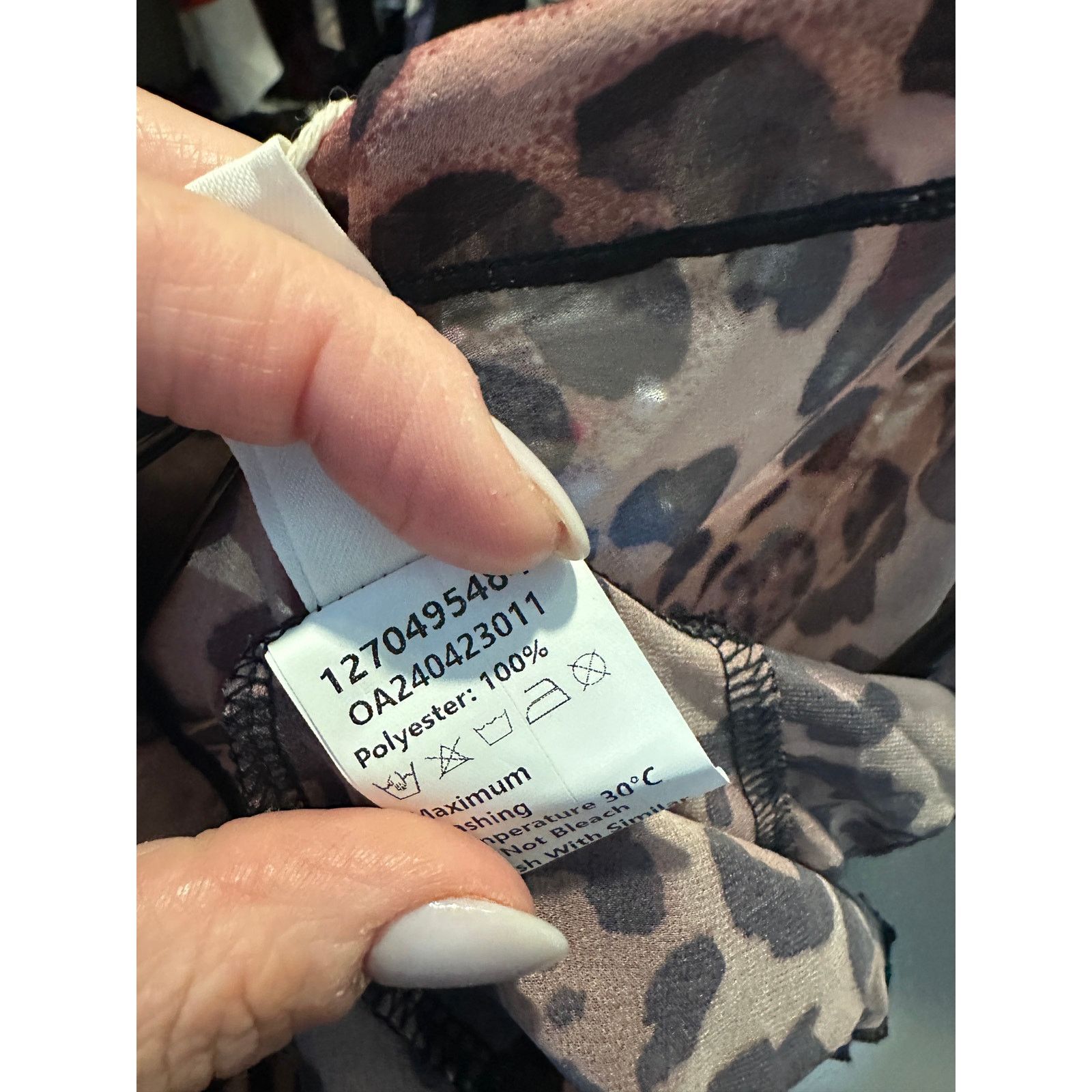 Other Commense Brown Leopard Print Semi-Sheer Ruffle V-Neck Blouse Size XL / US 12-14 / IT 48-50 - 10 Thumbnail