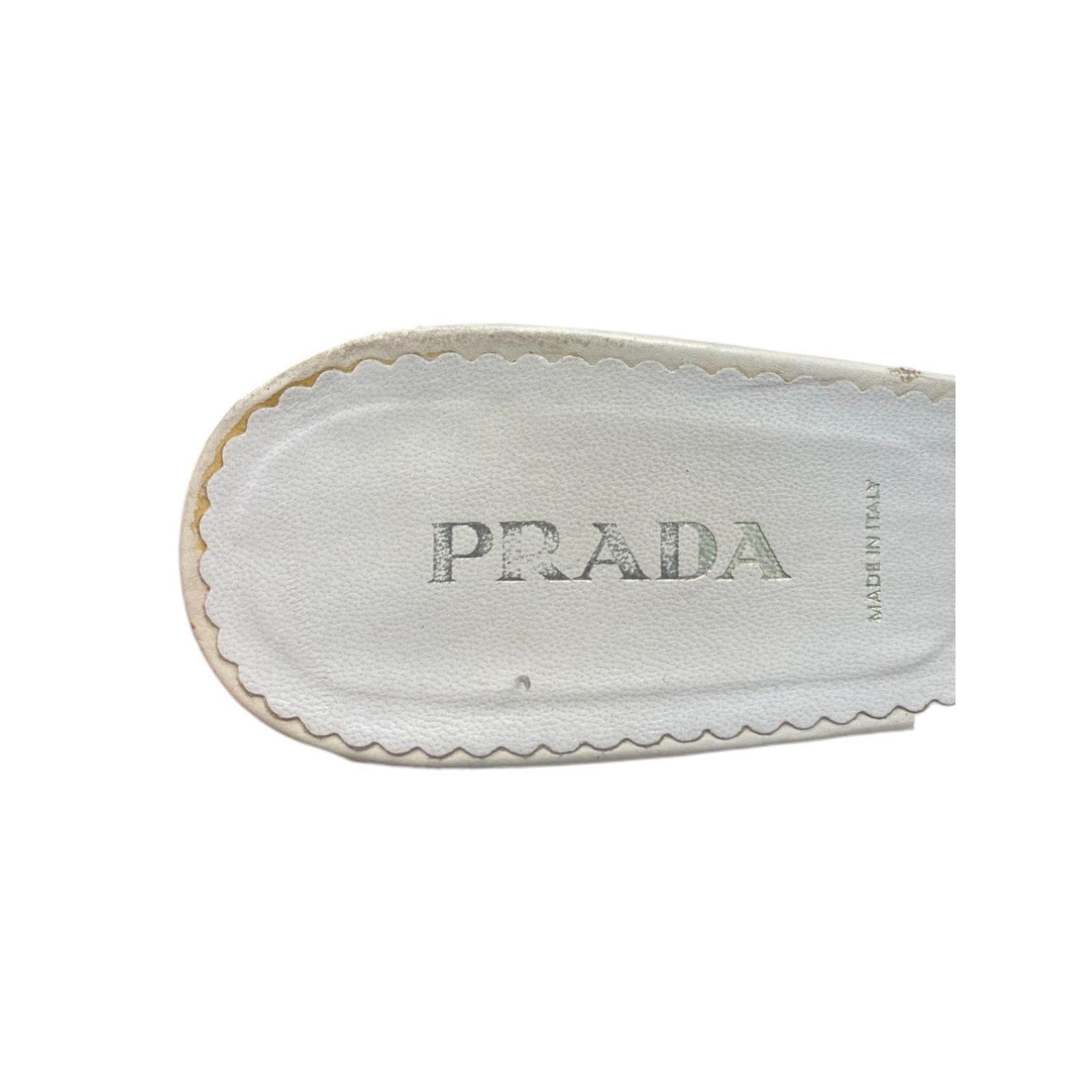 Prada White Leather Buckle Sandals Size US 9 / IT 39 - 8 Thumbnail