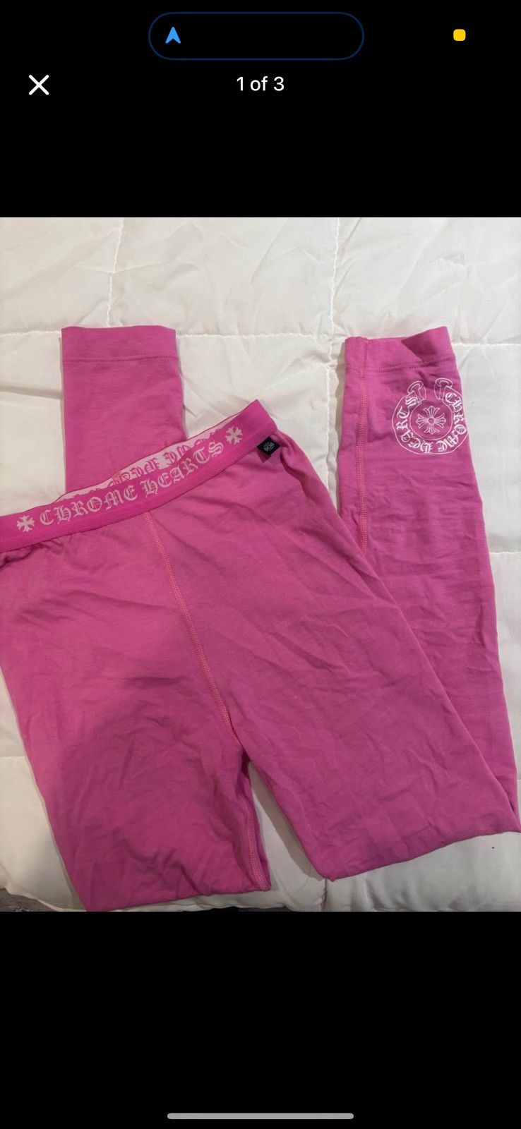 Chrome Hearts Chrome Heart Leggings Size 26" / US 2 / IT 38 - 2 Thumbnail