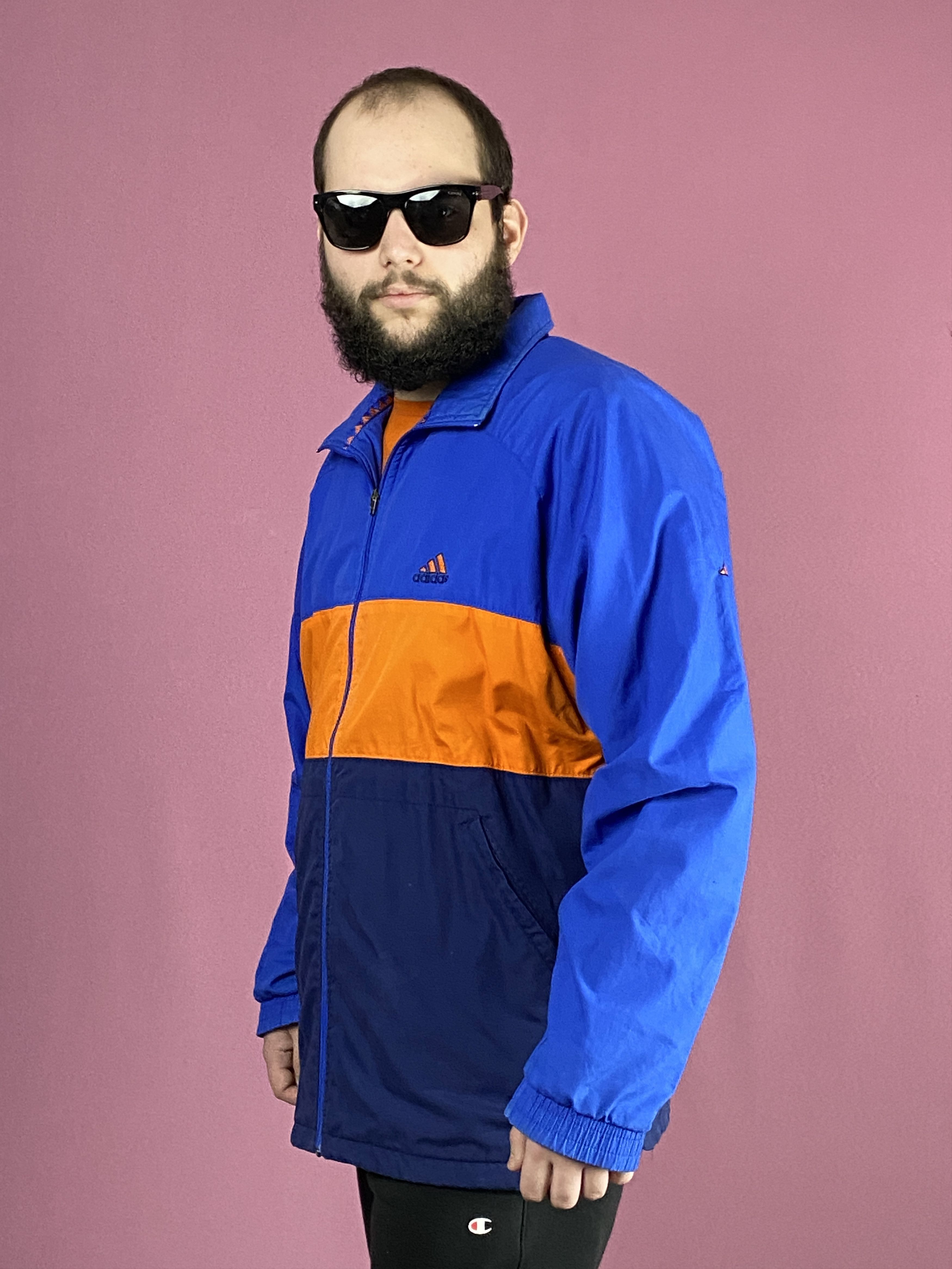 Adidas × Vintage 90s Adidas Vintage Men's Windbreaker Jacket - L Size US L / EU 52-54 / 3 - 2 Thumbnail