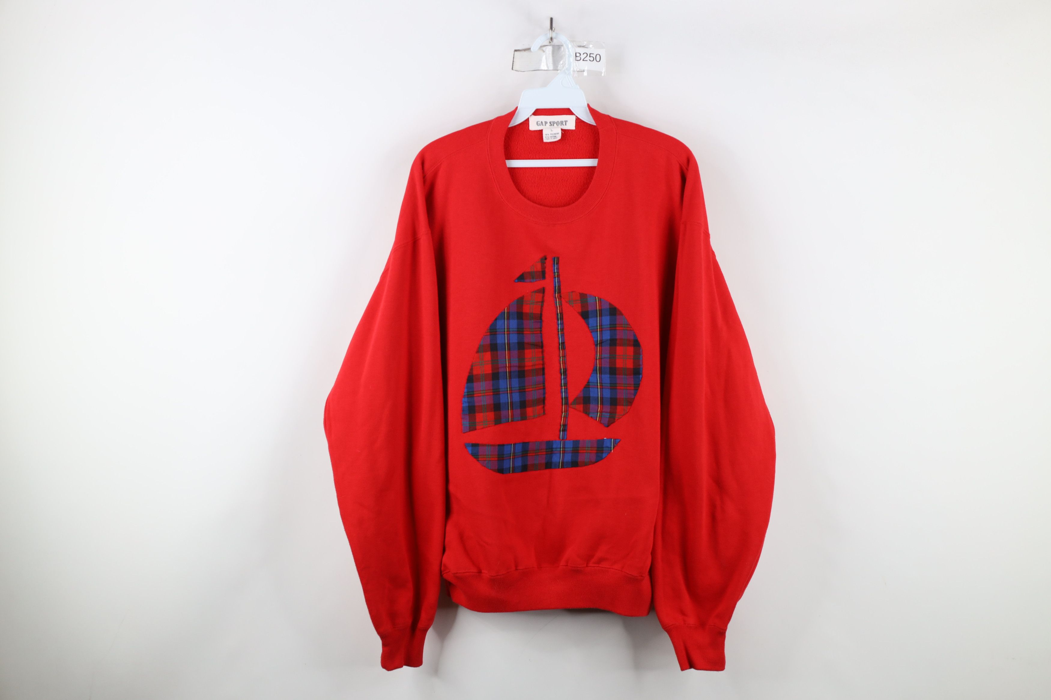 Gap × Vintage Vintage 80s 90s Gap Sport Patch Sailboat Crewneck Sweatshirt Size L / US 10 / IT 46 - 1 Thumbnail