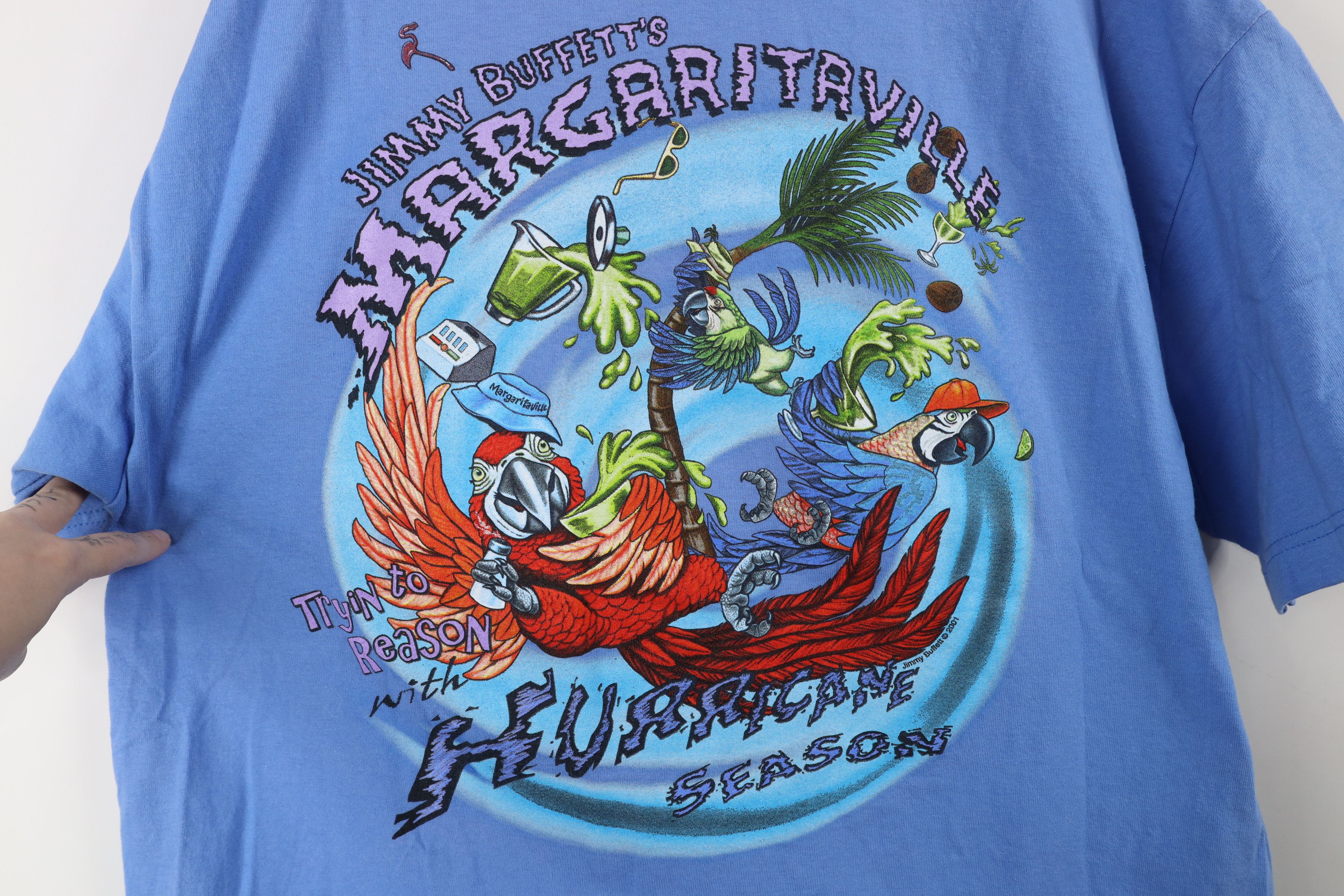 Vintage Vintage Y2K 2001 Margaritaville Jimmy Buffett Beach T-Shirt Size US XL / EU 56 / 4 - 10 Thumbnail