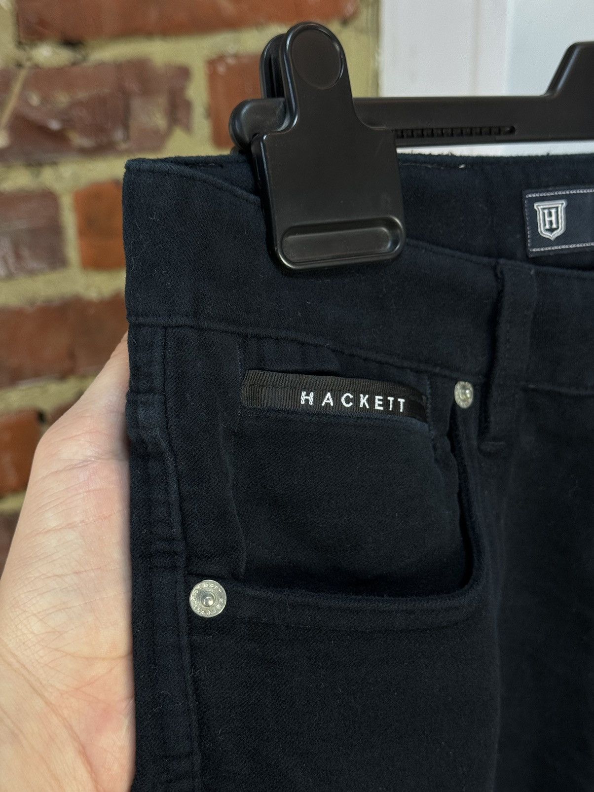 Hackett HACKETT London Velour Cotton Navy Blue Chino Pants Trousers Size US 31 - 5 Thumbnail