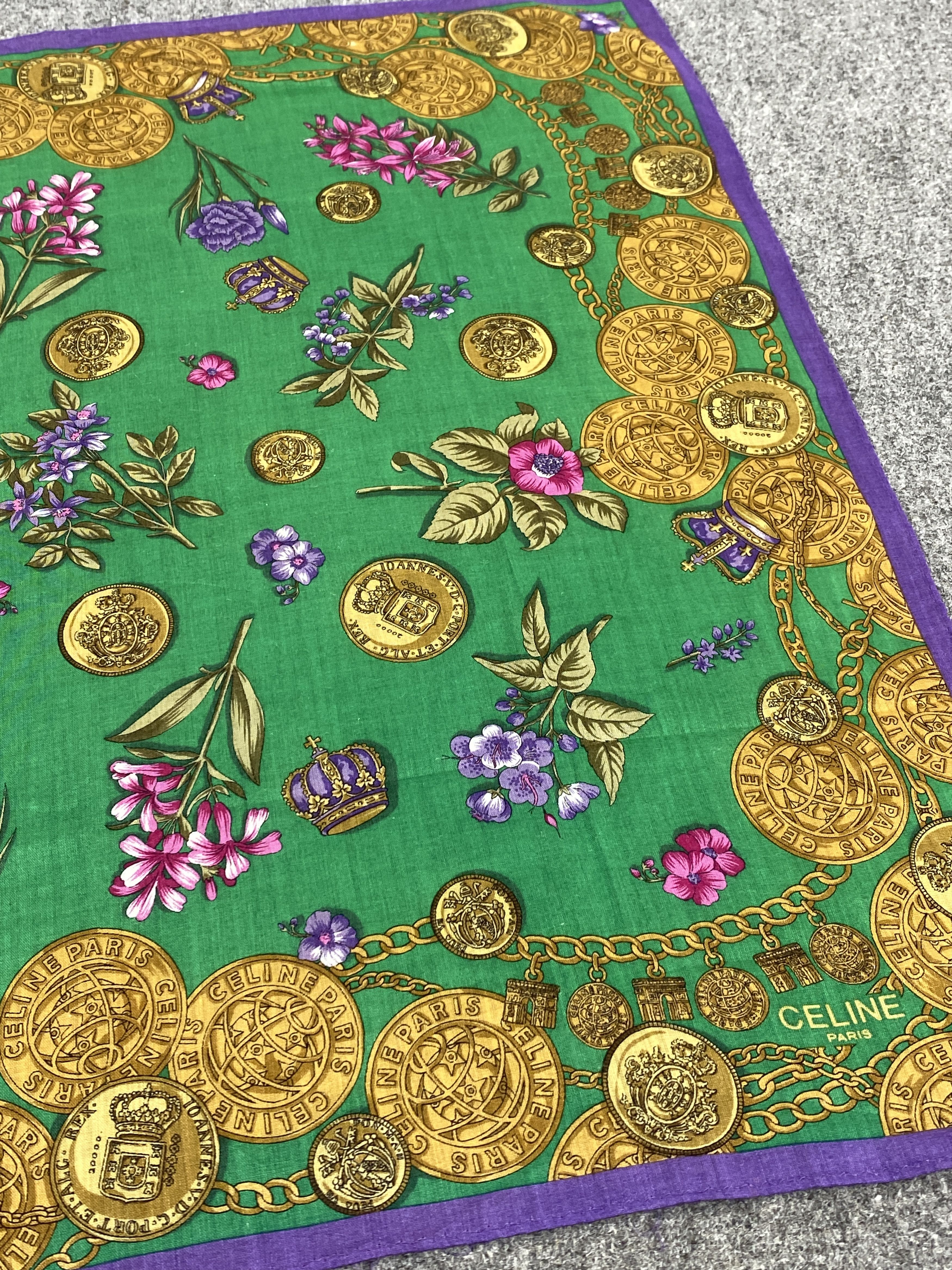 Celine Vintage Celine Handkerchief / Neckerchief KT0291 Size ONE SIZE - 7 Thumbnail