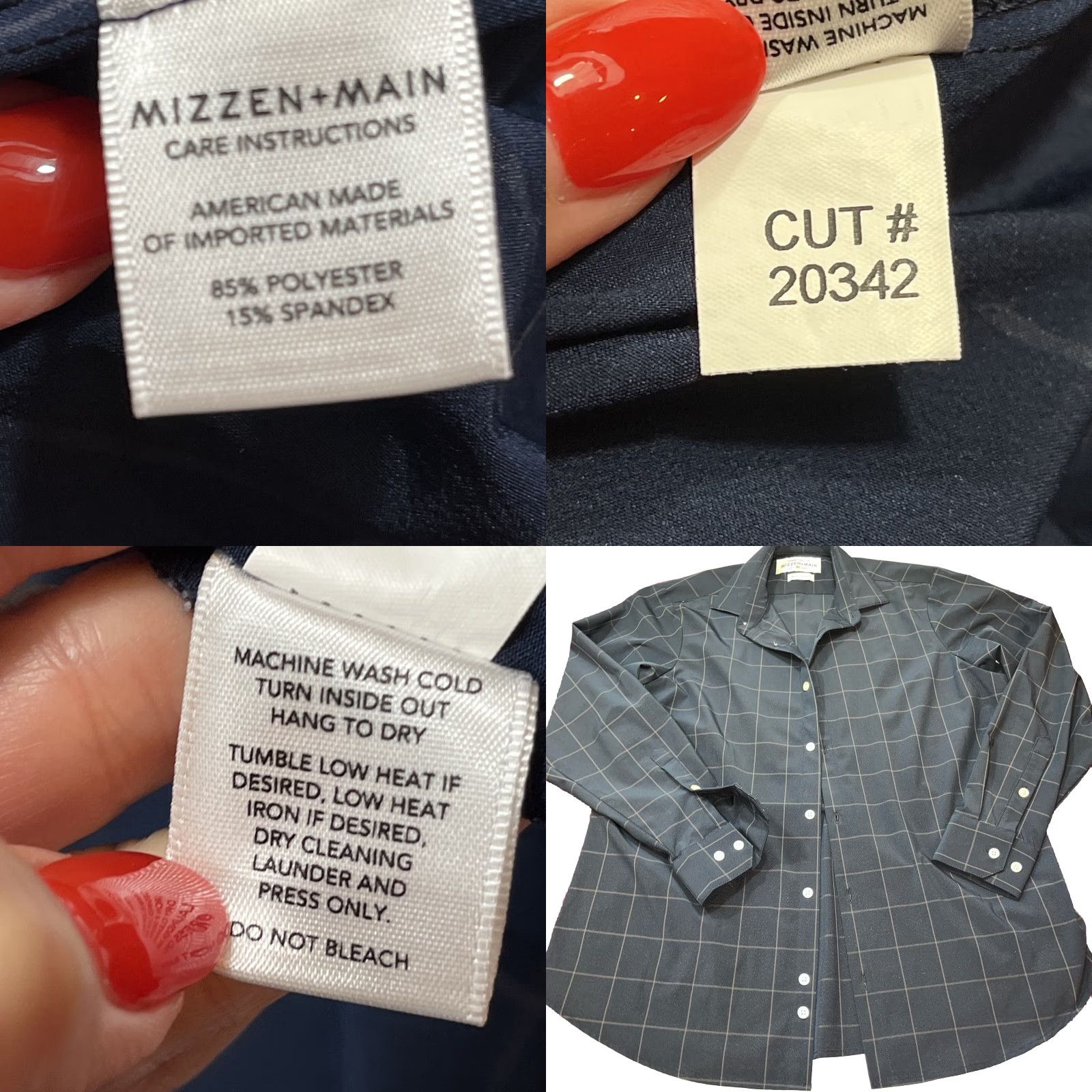 Mizzen+Main Mizzen+Main BLUE WIDE checkered SHIRT Leeward Standard Fit Button up Mens Med Size US M / EU 48-50 / 2 - 8 Thumbnail