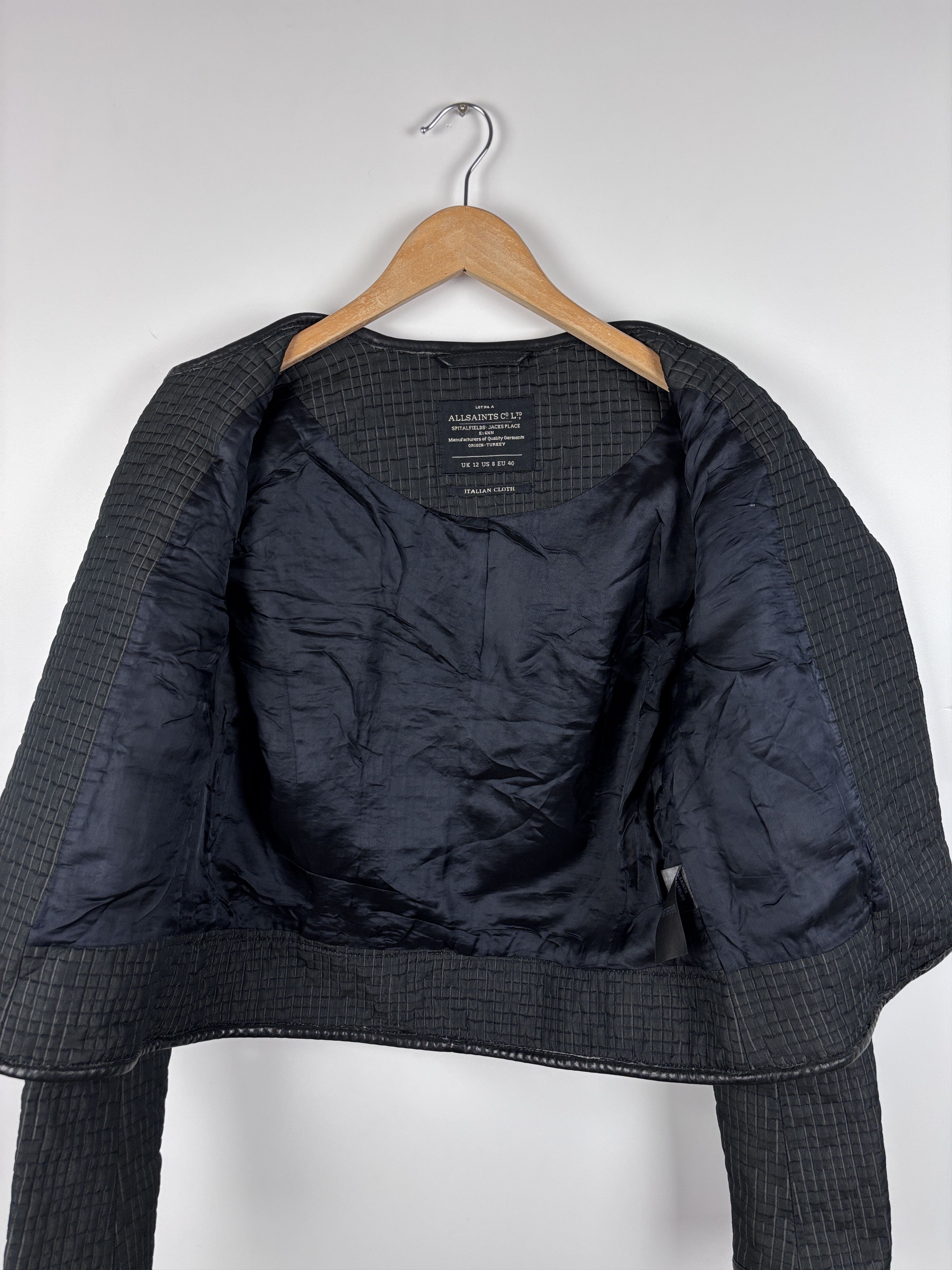 Allsaints Womens All Saints Francis Moto Jacket Black US 8 / UK 12 Size M / US 6-8 / IT 42-44 - 10 Thumbnail