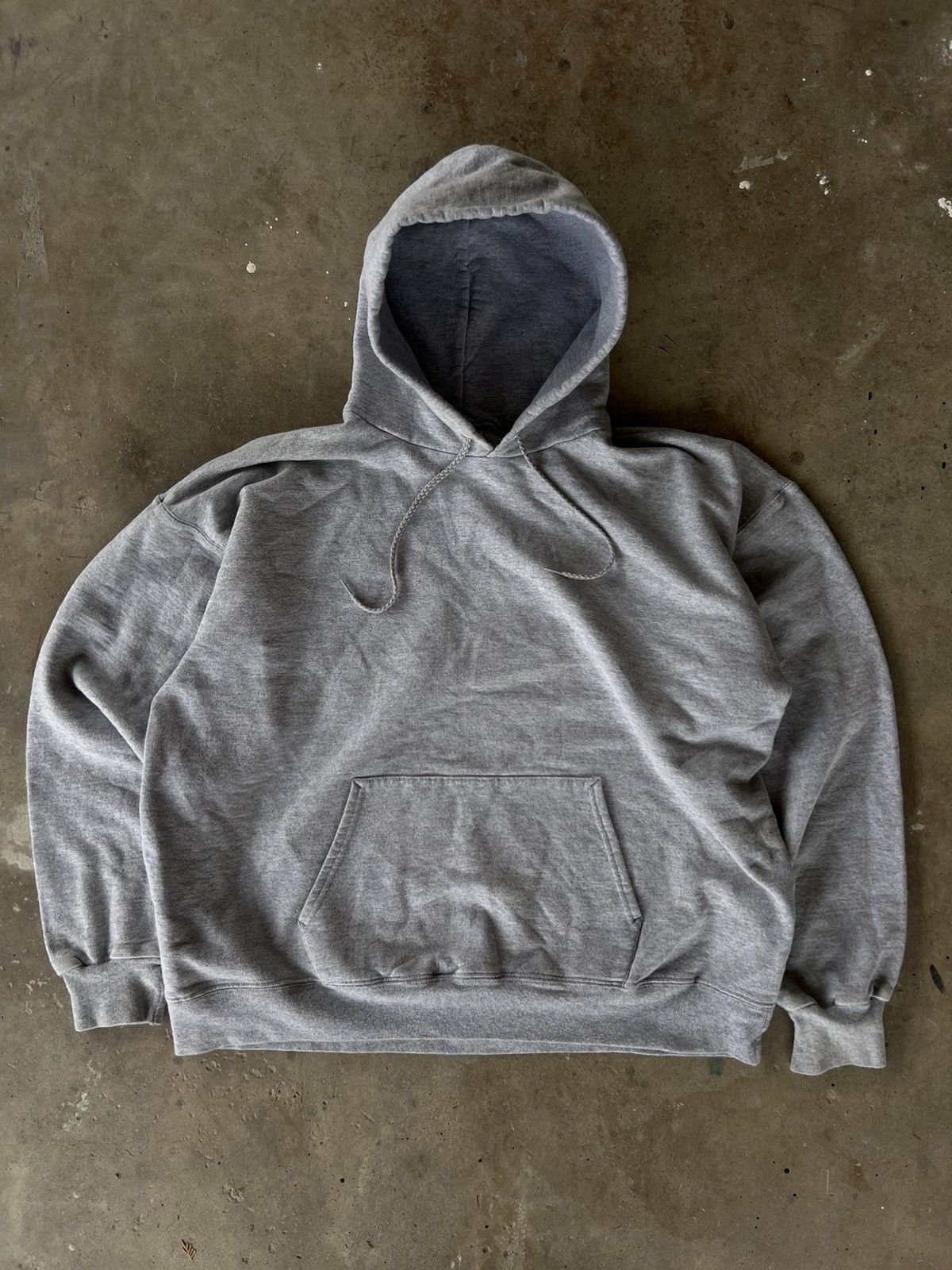 Russell Athletic × Vintage Vintage 90’s Hanes Heavyweight Grey Essential Sweater Hoodie Size US L / EU 52-54 / 3 - 1 Thumbnail