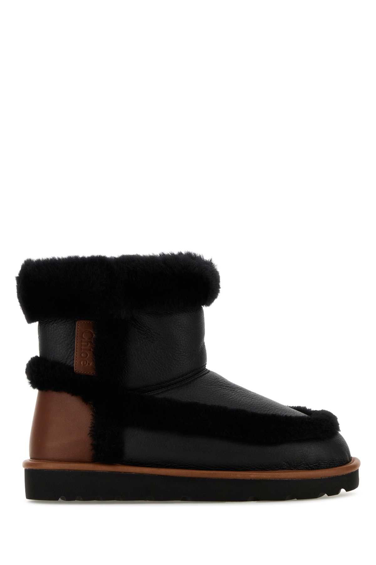 Chloe Black Shearling Dolcie Ankle Boots Size US 8 / IT 38 - 1 Thumbnail