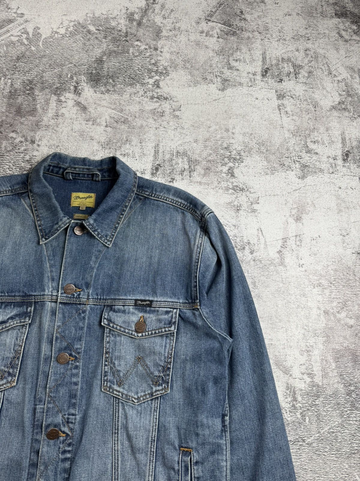 Wrangler WRANGLER Western Rugged Classic XL 90s Trucker Moto Jeans Jacket Size US XL / EU 56 / 4 - 7 Thumbnail