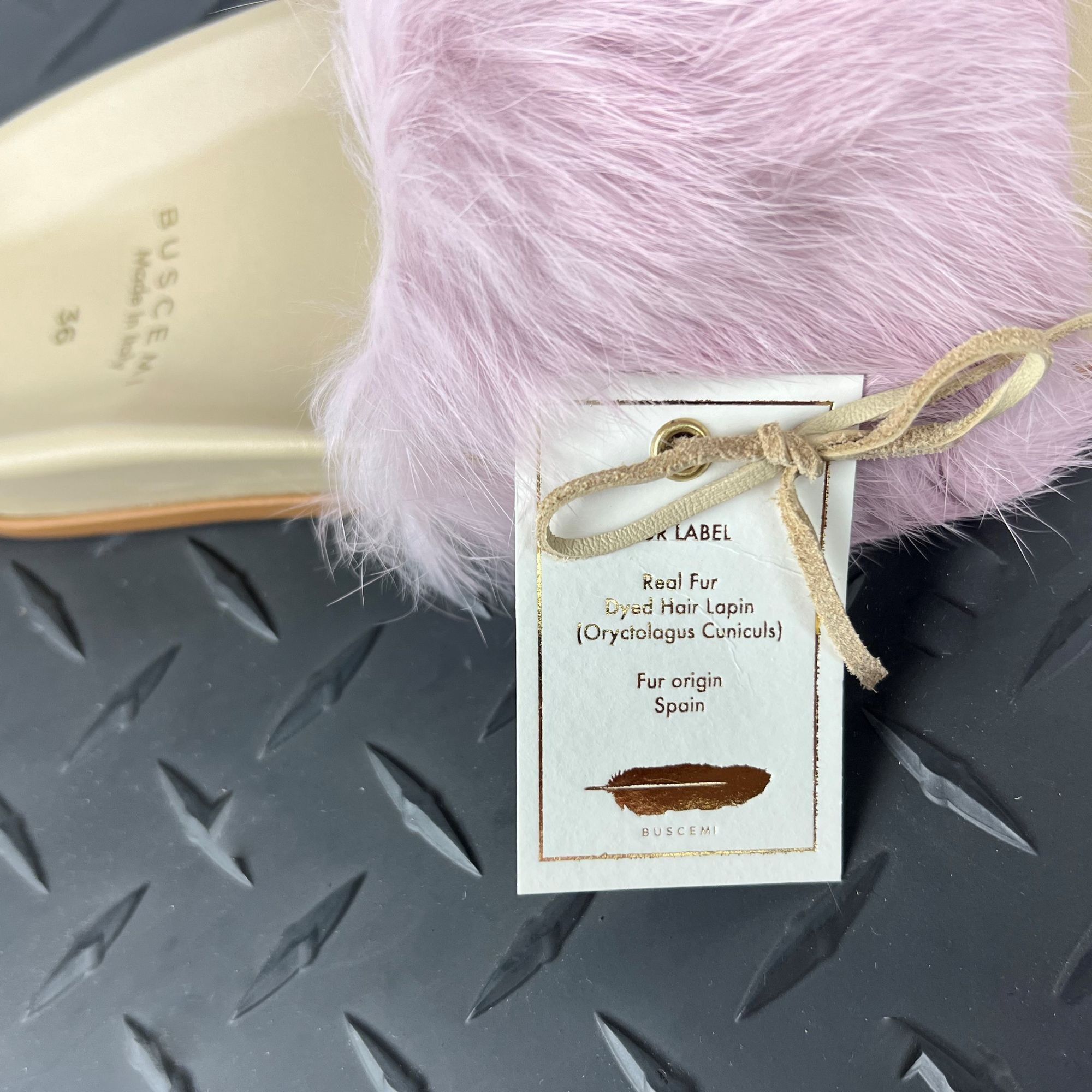 Buscemi Buscemi Slide Fur Clot Pink Leather Slippers US 7 EU 37 Size US 7 / IT 37 - 5 Thumbnail