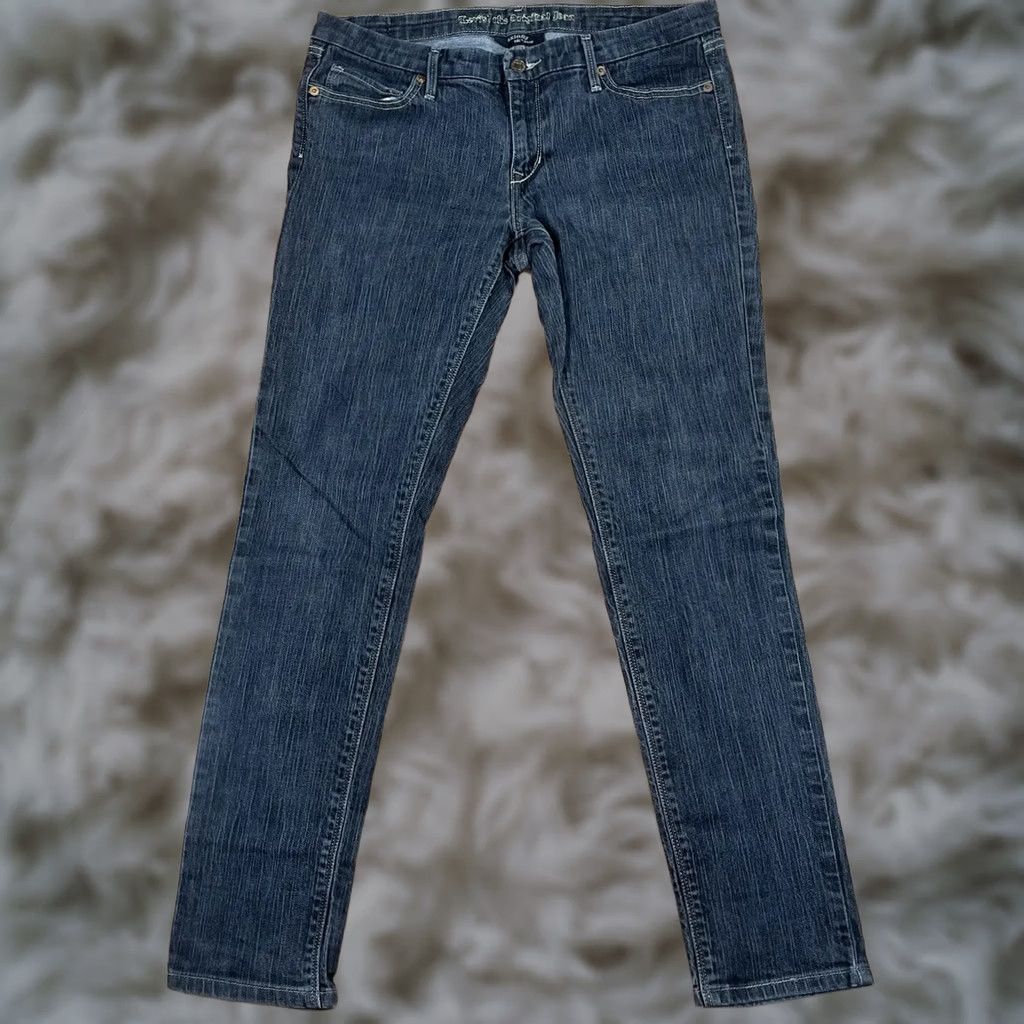 Levi's Levi's Jeans Womens 13M 421 Skinny Stretch Black Denim MidRise The Original Jean Size 34" / US 12 / IT 48 - 1 Thumbnail