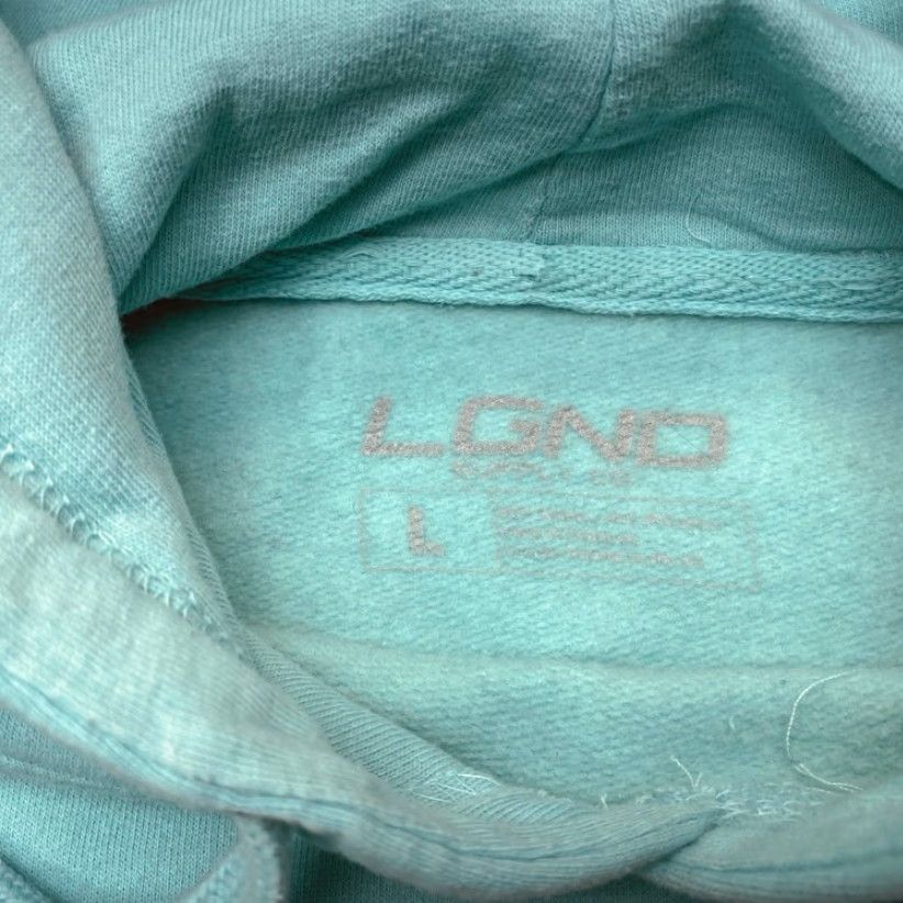 Vintage LGND Supply Co Hoodie Men's Large Mint Green Drawstring Flag Size US L / EU 52-54 / 3 - 6 Thumbnail