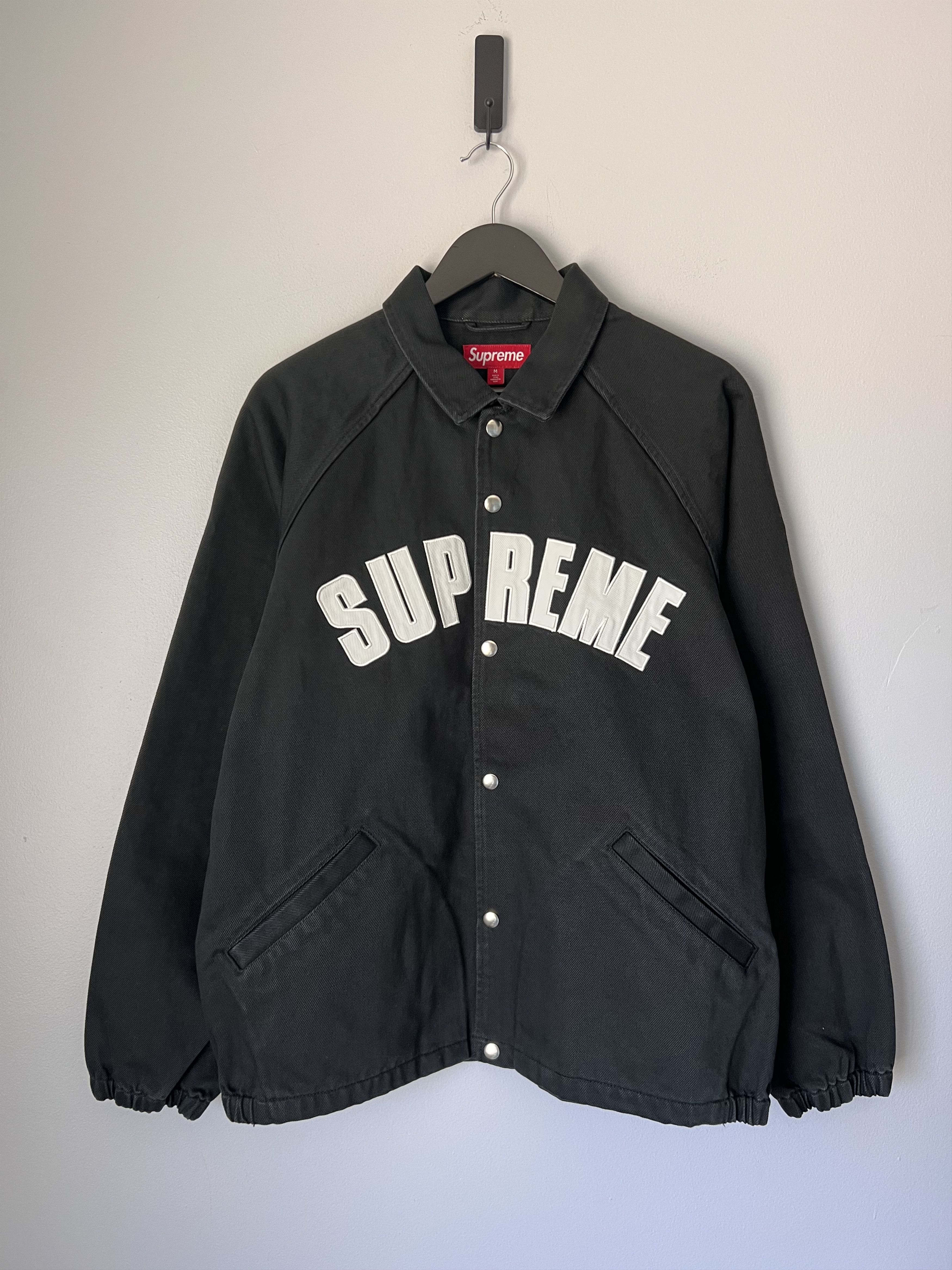 美品　Supreme john coltane jacket black Supreme John Coltrane A Love Denim Harrington Jacket (FW21
