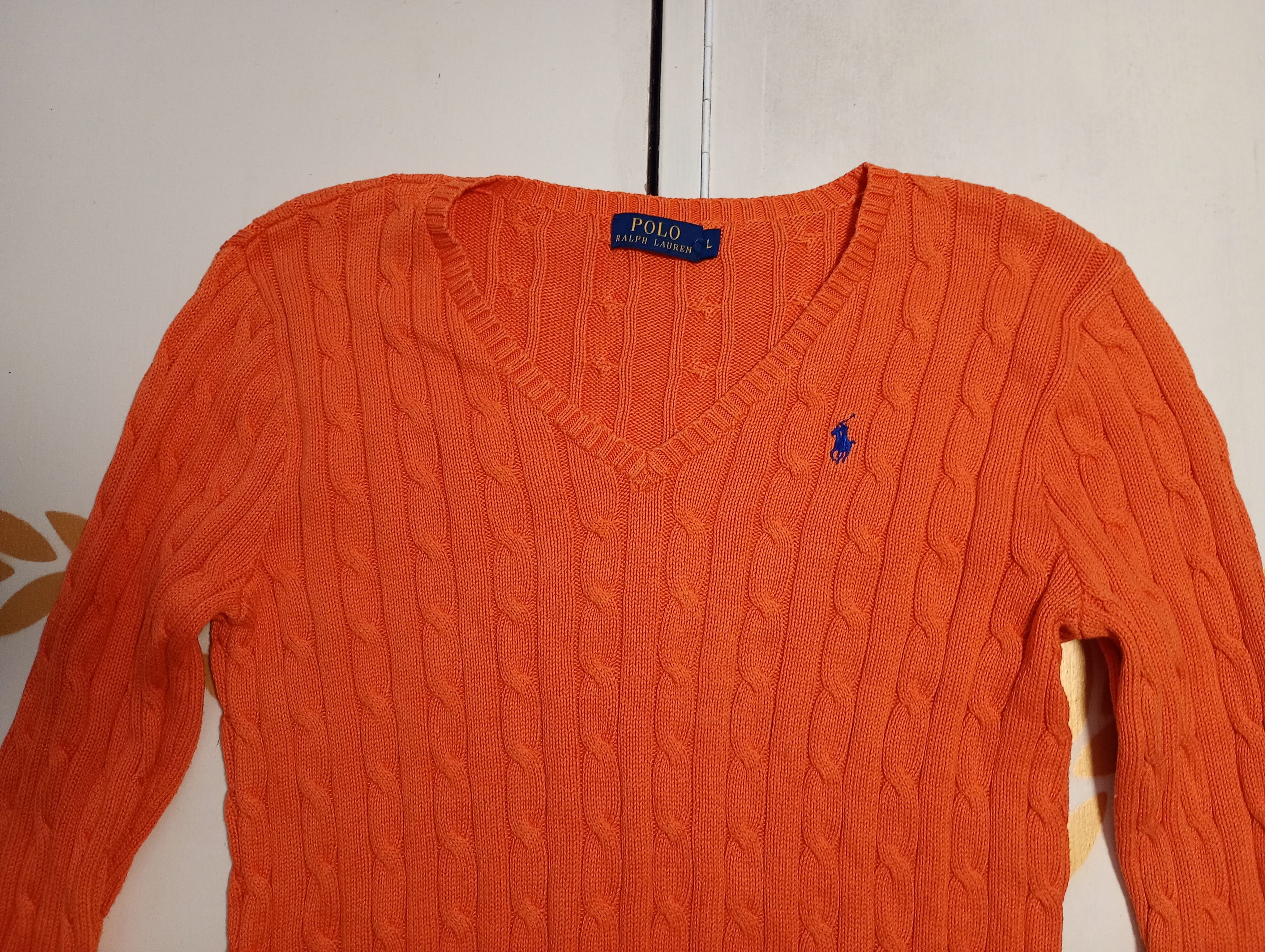Polo Ralph Lauren Polo Ralph Lauren Women's V-Neck Cable Knit Jumper Size L / US 10 / IT 46 - 5 Thumbnail