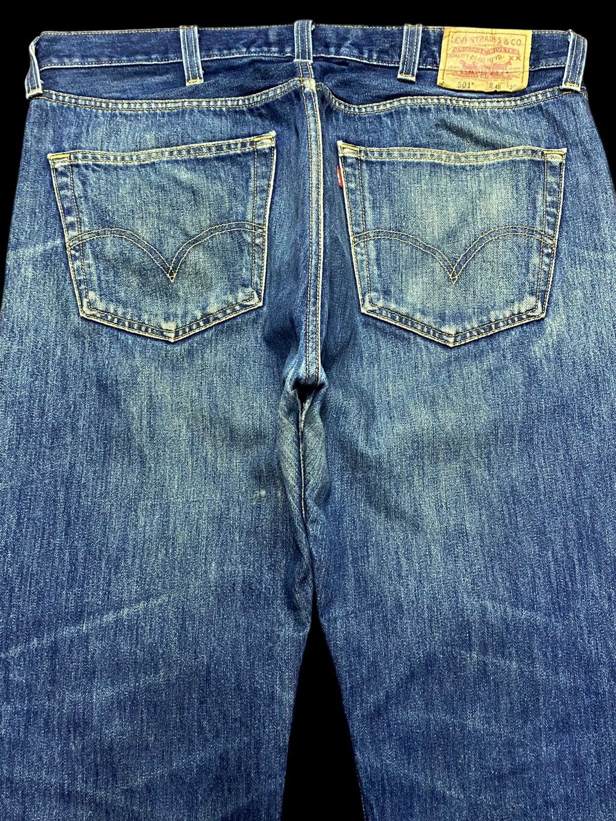 Levi's Vintage Levis 501 Y2K Mud Wash Distressed Jeans Size US 38 / EU 54 - 4 Thumbnail