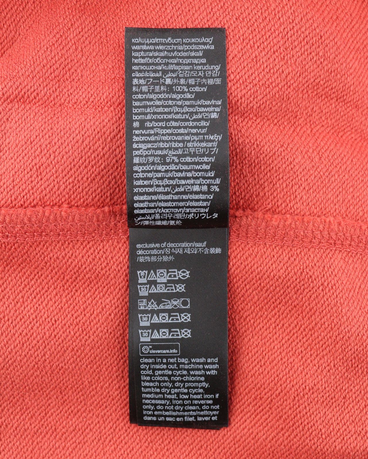Calvin Klein L Rhubarb Red Front Logo Pullover Hoodie 87444 Size US L / EU 52-54 / 3 - 8 Thumbnail