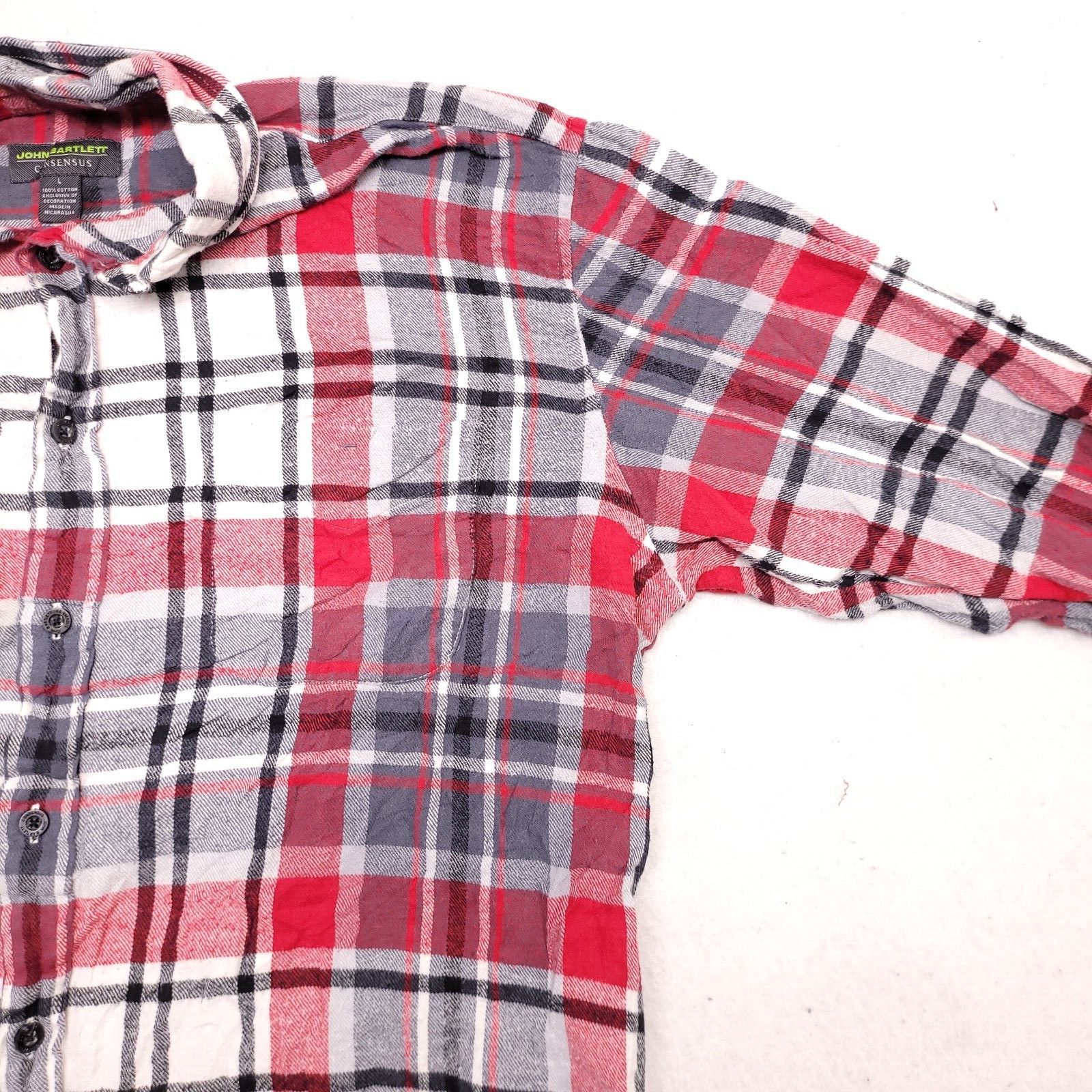 John Bartlett John Bartlett Tartan Flannel Shirt Mens Size Large L Red Size US L / EU 52-54 / 3 - 5 Thumbnail