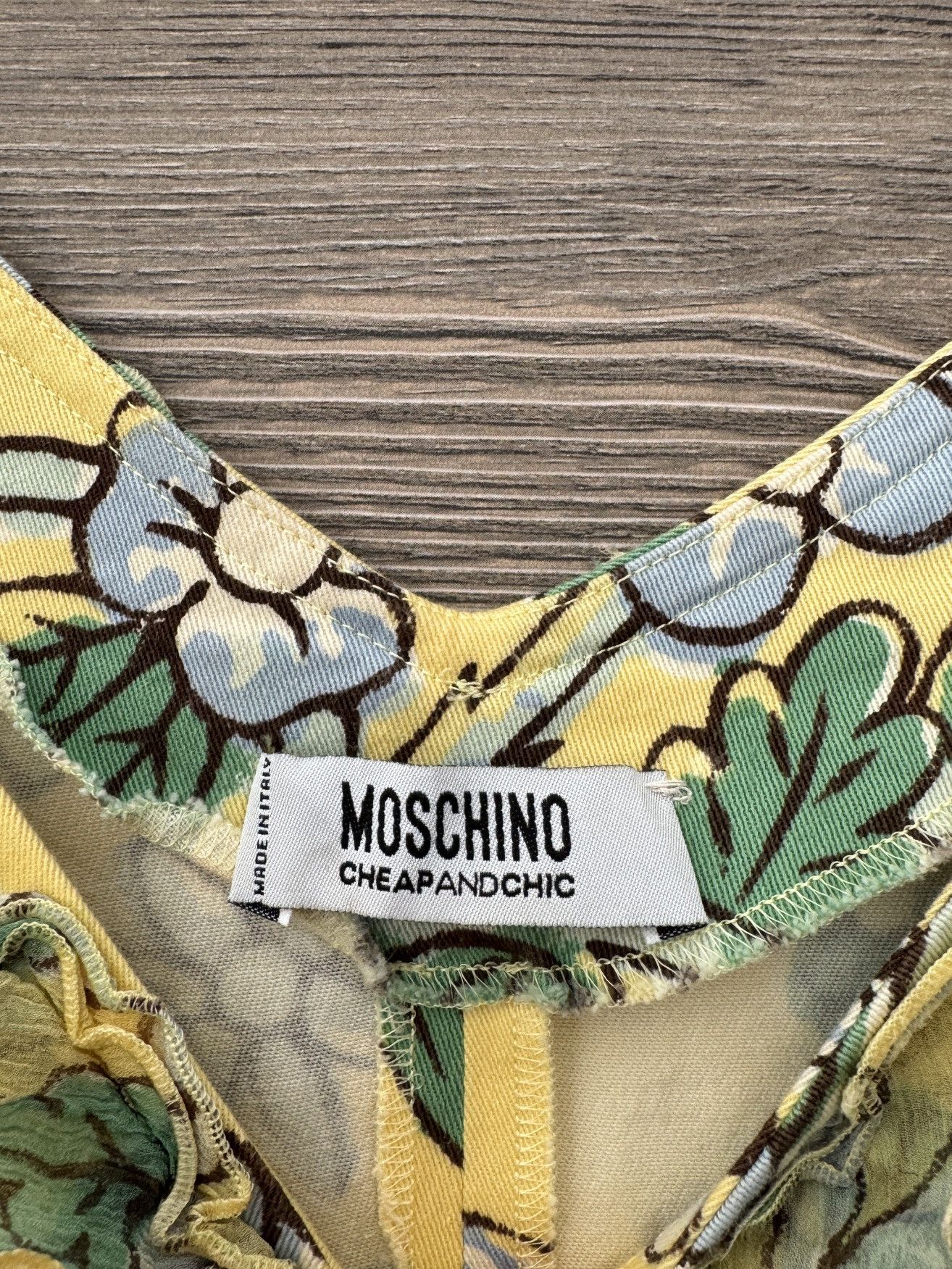 Moschino × Vintage Moschino Cheap and Chic A-Line Floral Mid-Length Dress Size M / US 6-8 / IT 42-44 - 4 Thumbnail