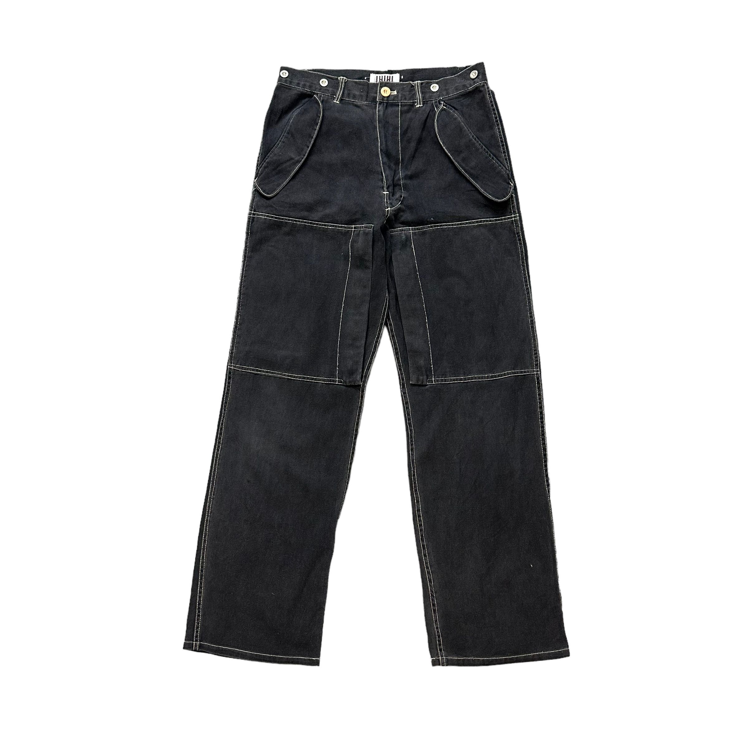 Japanese Brand IHIHI JPN PIERRE CARDIN DOUBLE THIGH 6 POCKET PANT #7794-176 Size US 31 - 1 Thumbnail