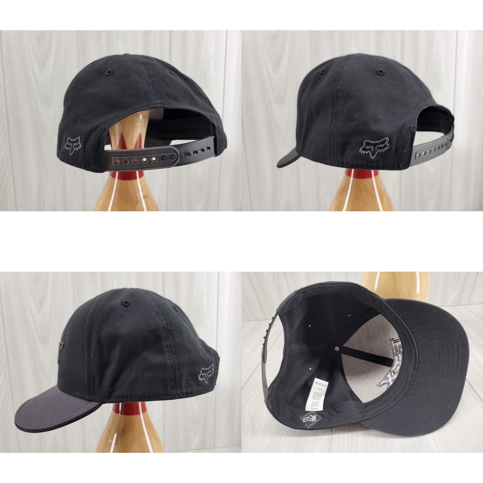 Vintage Fox Embroidered Snapback Cap Hat Black Size ONE SIZE - 8 Thumbnail
