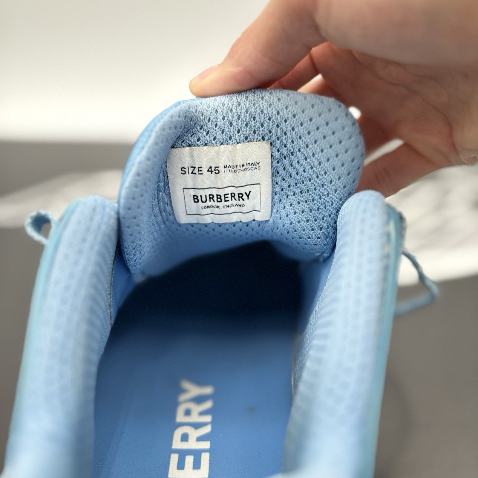 Burberry Burberry Arthur ‘ Blue ‘ Low-Top Sneakers Monogram | GREAT! Size US 12 / EU 45 - 20 Thumbnail