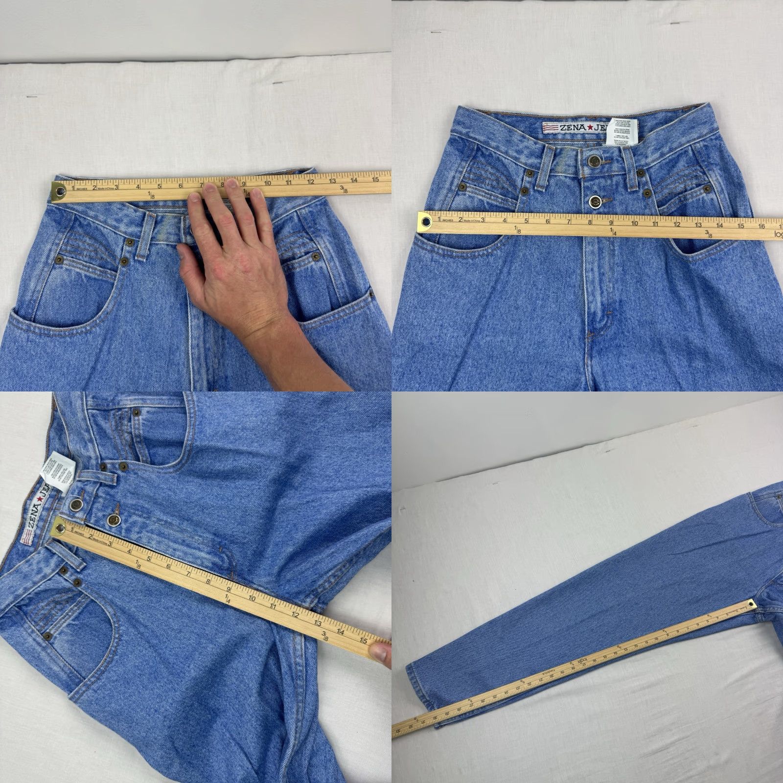 Vintage VINTAGE ZENA Jeans Womens 8 High Rise Mom Blue Hipster 1980s 90s Vintage Style Womens Jeans Size 30" / US 8 / IT 44 - 8 Thumbnail
