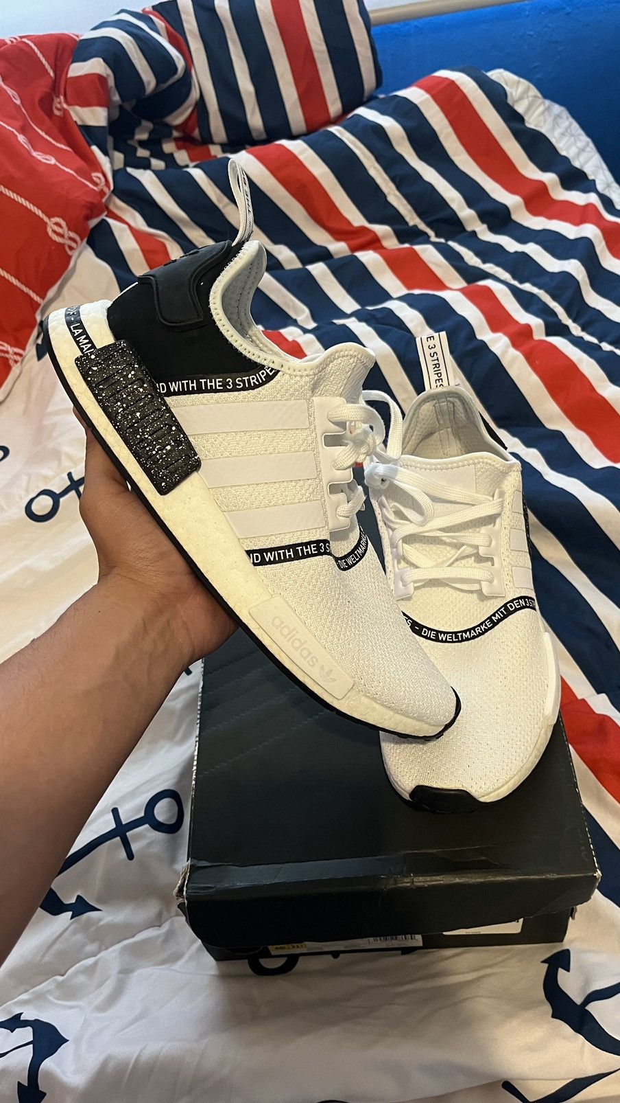 Adidas NMD R1 Speckle Pack White Grailed