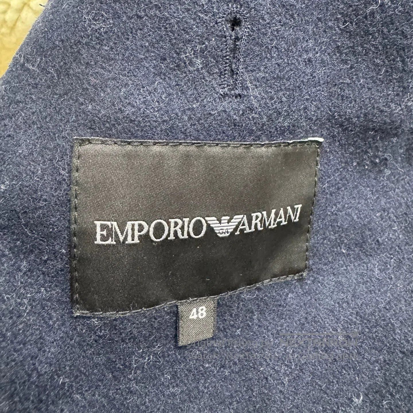 Emporio Armani Blue Faux Fur Collar Zip-Up Jacket. Size US M / EU 48-50 / 2 - 2 Thumbnail