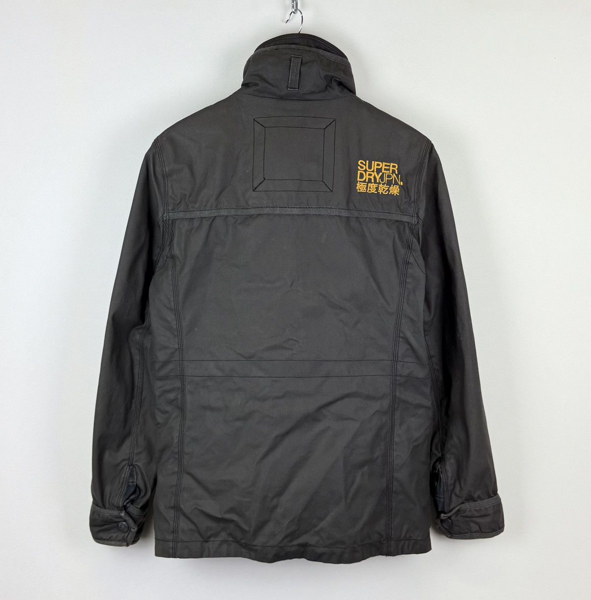 Superdry Superdry Black Hawk Waxed Cotton Jacket Size L Gray Biker Size US L / EU 52-54 / 3 - 12 Thumbnail