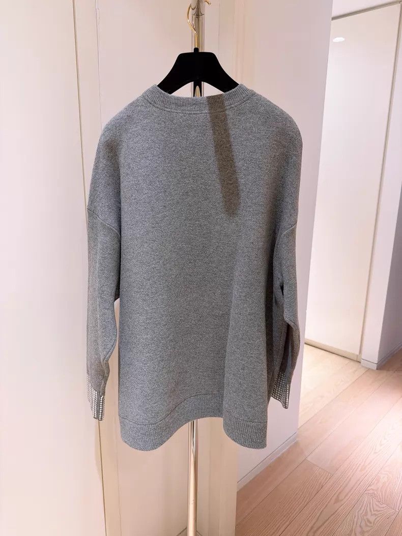 Valentino Valentino Bright diamond cuffs Grey silhouette sweater Size XS / US 0-2 / IT 36-38 - 2 Thumbnail