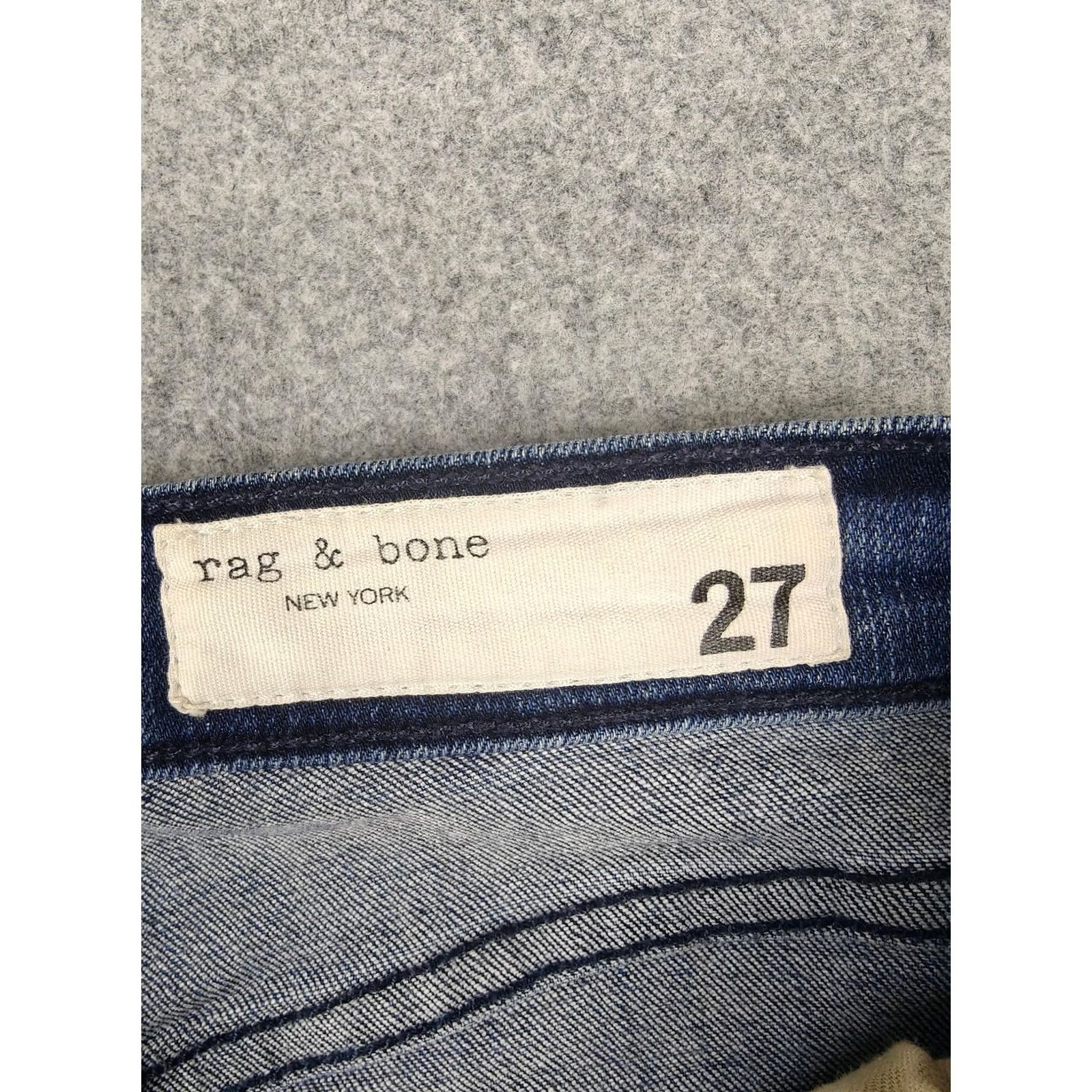 Rag & Bone Rag & Bone Skinny Jeans Womens 27 Blue Medium Wash Red Stripe Denim 27x29 Jeans Size 27" / US 4 / IT 40 - 4 Thumbnail