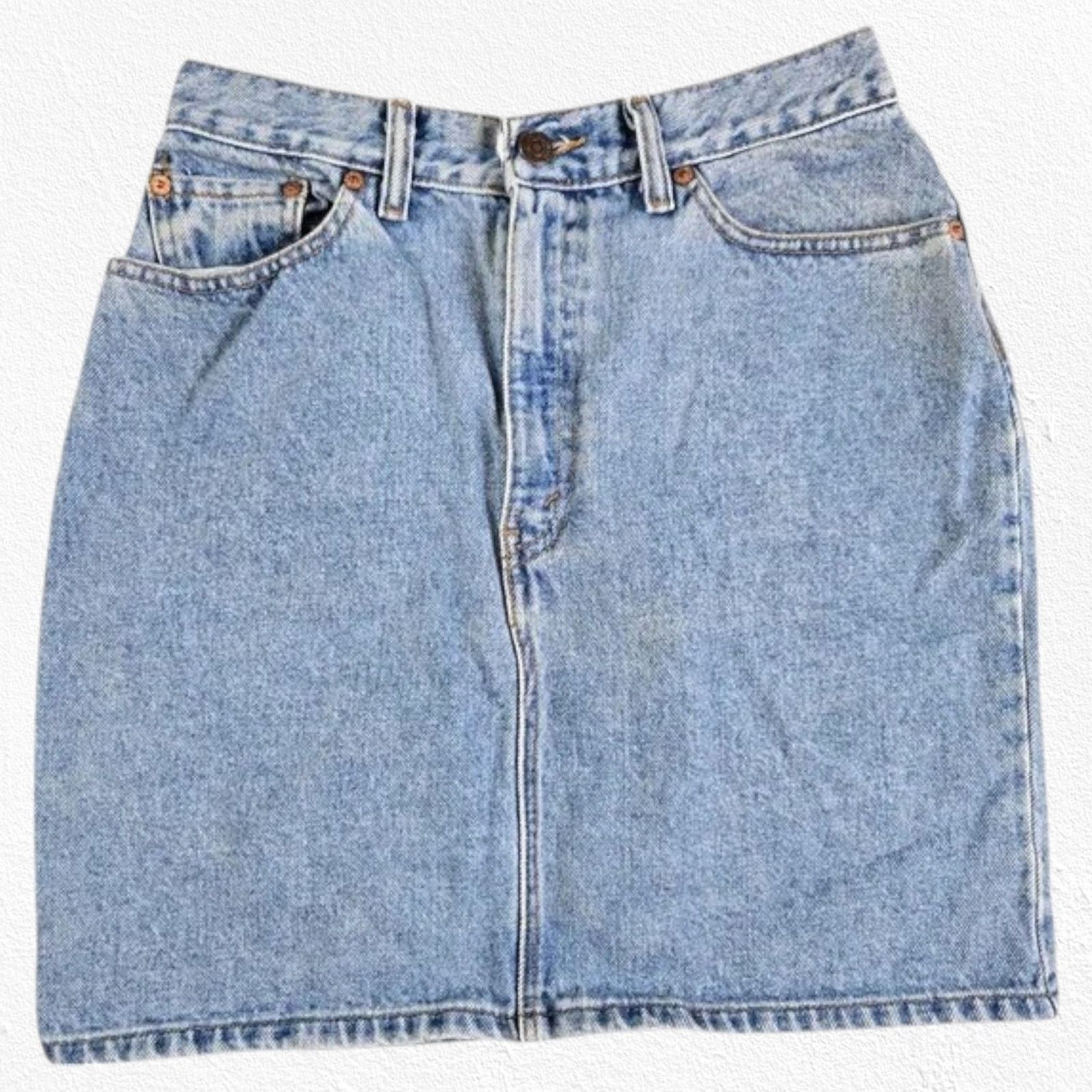 Levi's Vintage Levis Light Wash Double XX Denim Skirt Size 4 Size 27" / US 4 / IT 40 - 2 Thumbnail