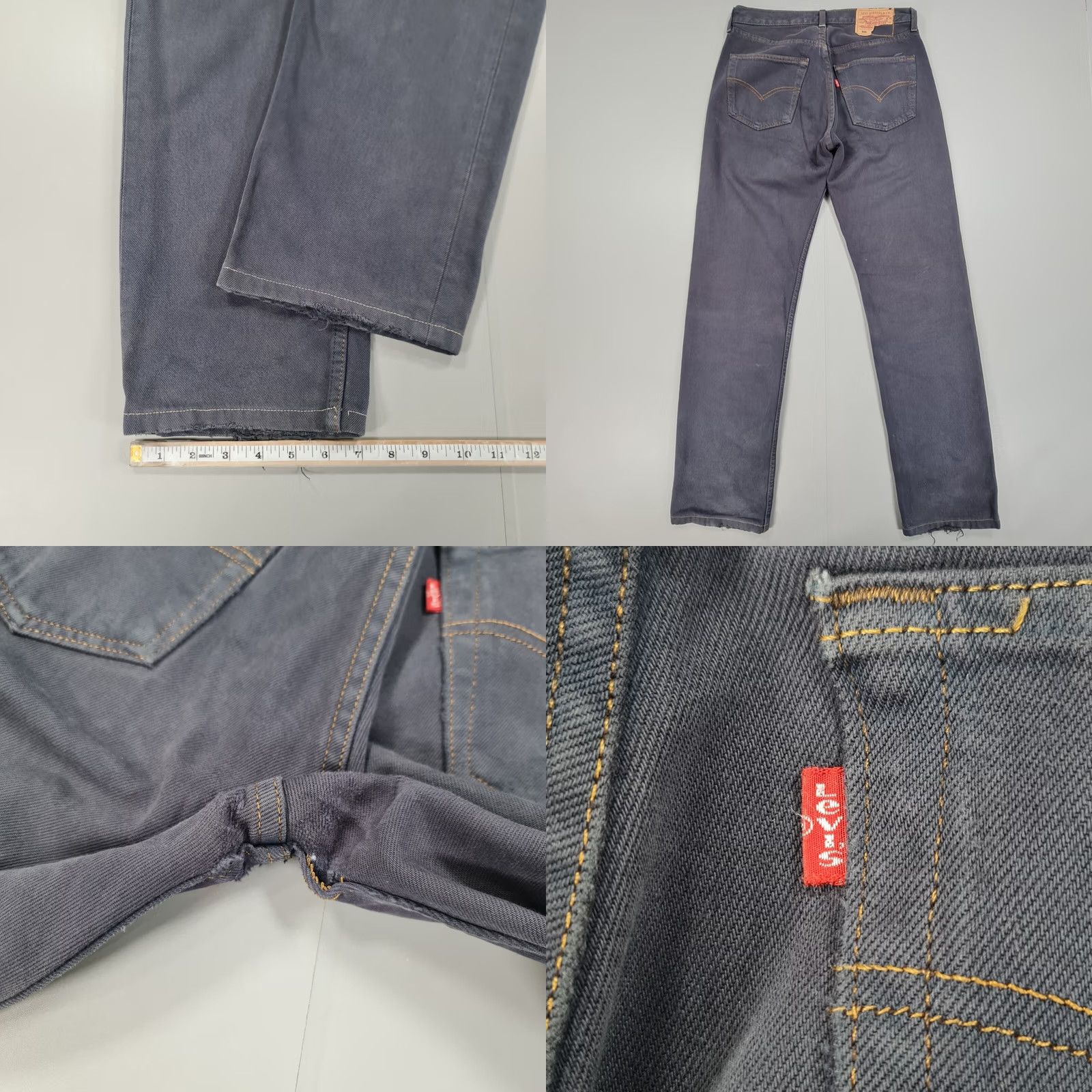 Levi's VINTAGE Levi's 501 Jeans Grey W31 L32 Regular Straight Distressed 90s Spain Made Mens Jeans Size US 31 - 8 Thumbnail