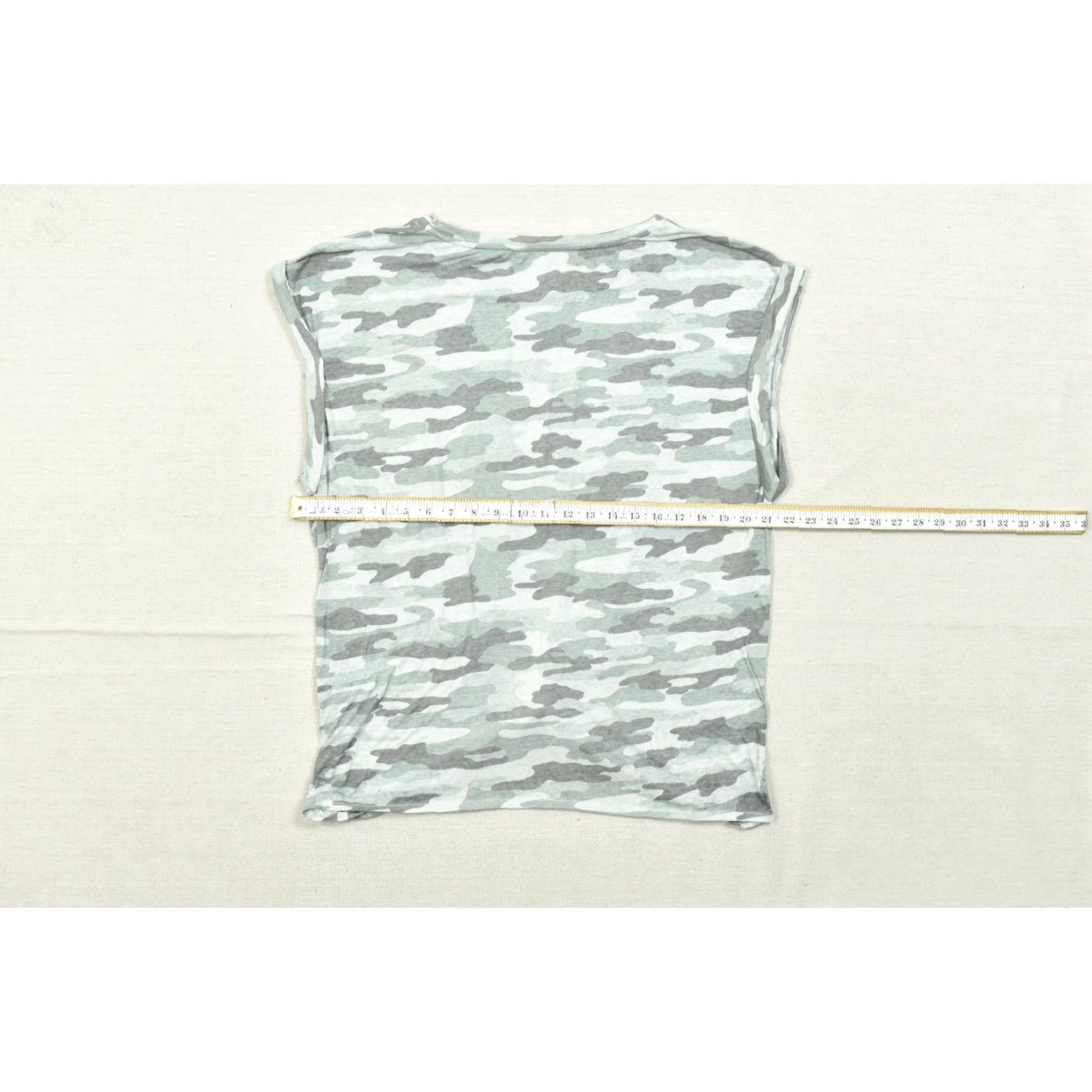 Lucky Brand Lucky Brand T-Shirt Womens 1X Plus Gray Camouflage Short Sleeve Front Knot Tee Embroidered Cotton Pullover Round Neck Casual All Season Size 40" / US 18 - 3 Thumbnail