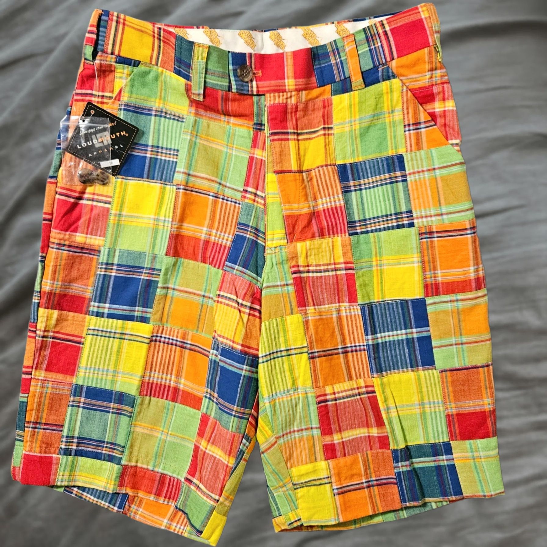 Vintage Loudmouth Golf Shirt Button Plaid Patchwork Size 30 x 10 Mens Size US 30 / EU 46 - 1 Thumbnail