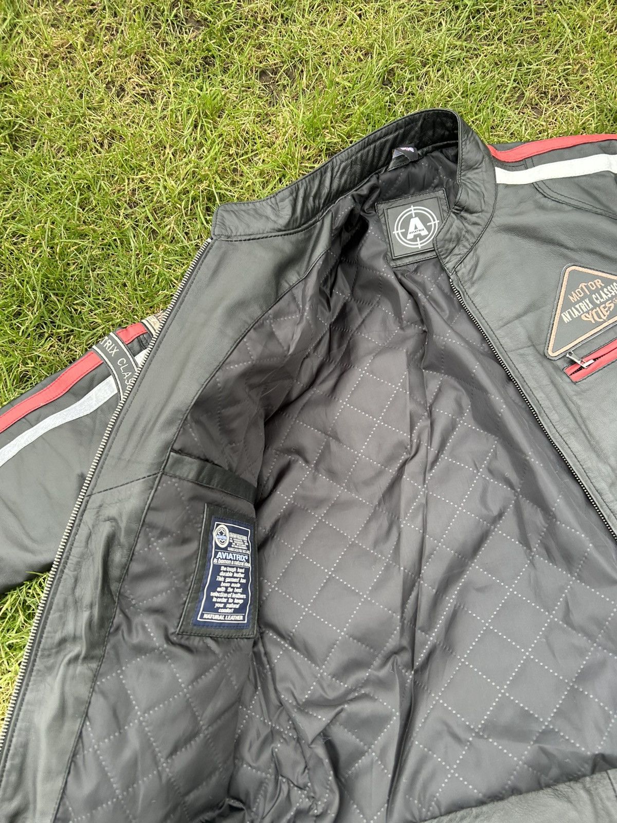 Vintage Aviatrix Men's Biker Jacket – Black Leather Size US M / EU 48-50 / 2 - 3 Thumbnail