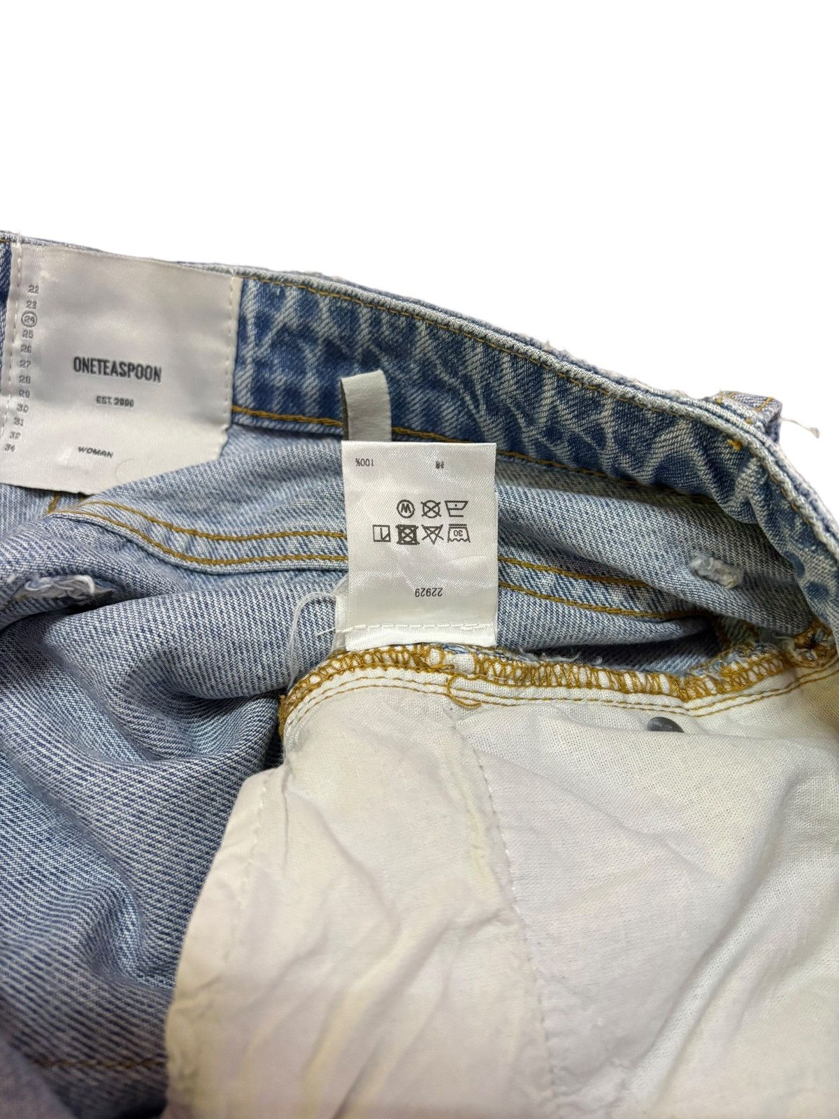 One Teaspoon Vtg Y2k ONETEASPOON Distressed Jeans Size US 28 / EU 44 - 7 Thumbnail