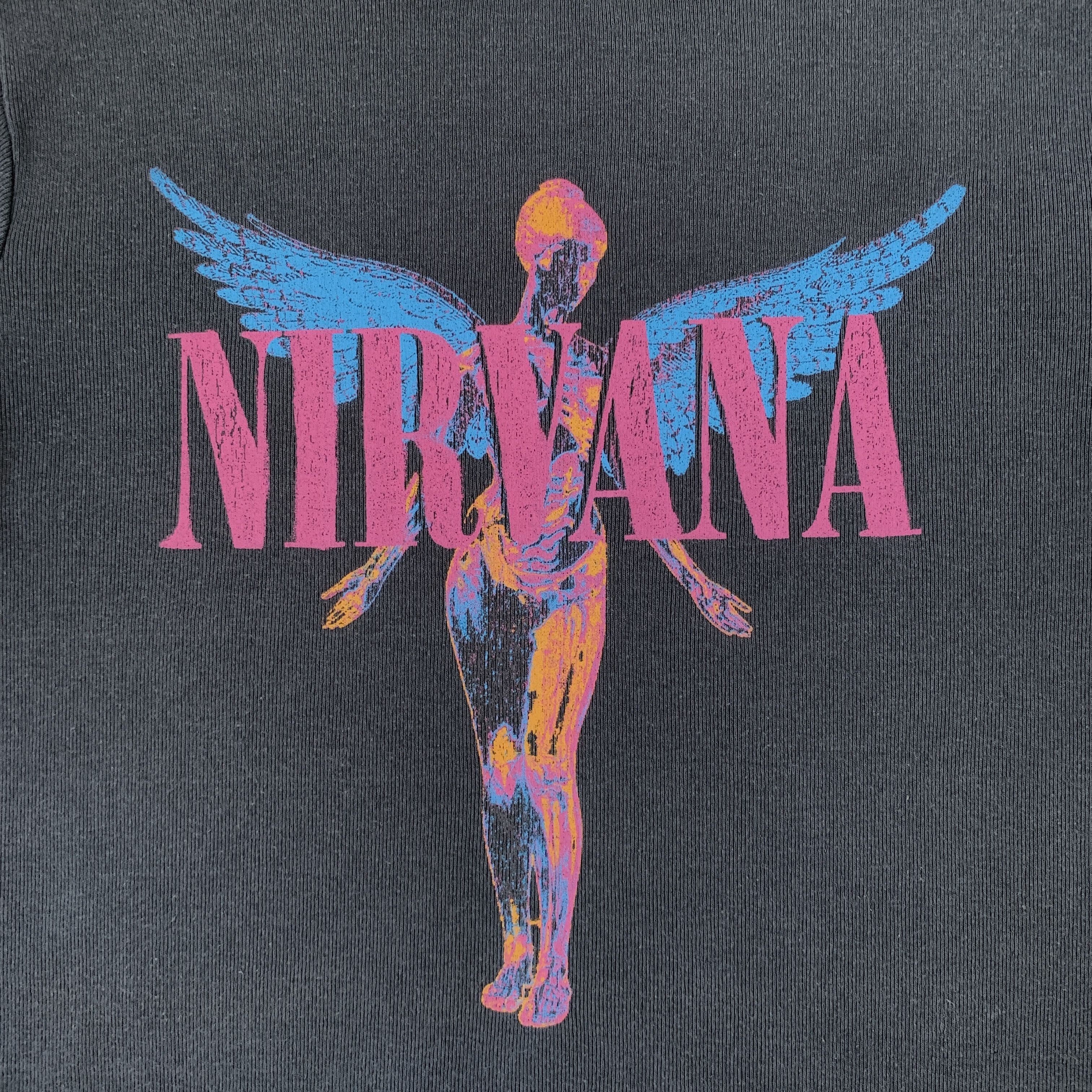 Nirvana Nirvana Women's Graphic Crop Top Tee Shirt Grey Size M / US 6-8 / IT 42-44 - 6 Thumbnail