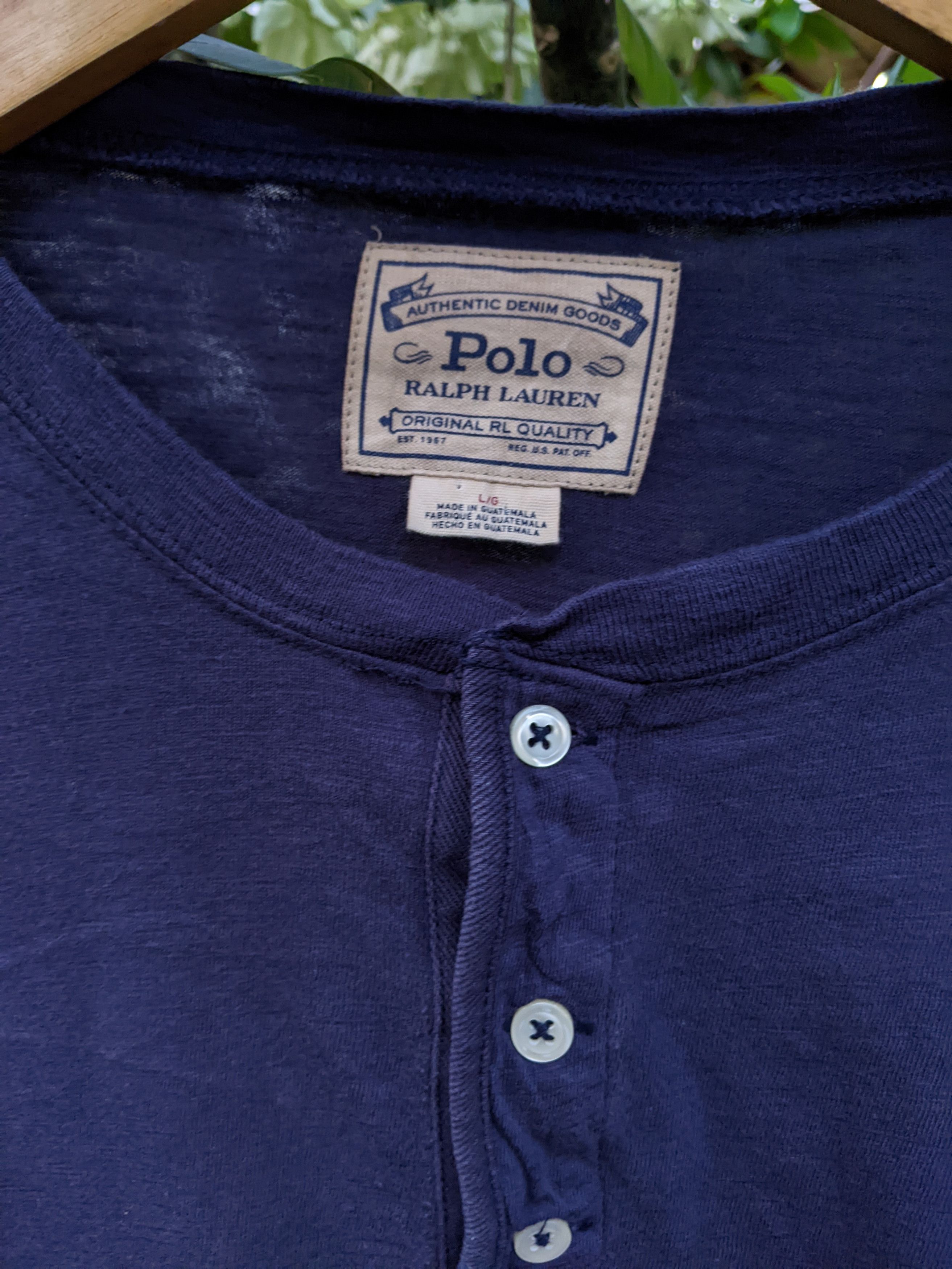 Polo Ralph Lauren Slub Henley Shirt Size US L / EU 52-54 / 3 - 7 Thumbnail