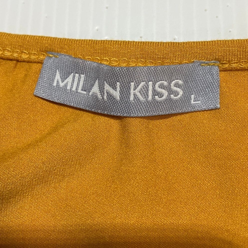 Other Milan Kiss Boho Chic Mustard Yellow Neck Blouse L Size L / US 10 / IT 46 - 4 Thumbnail